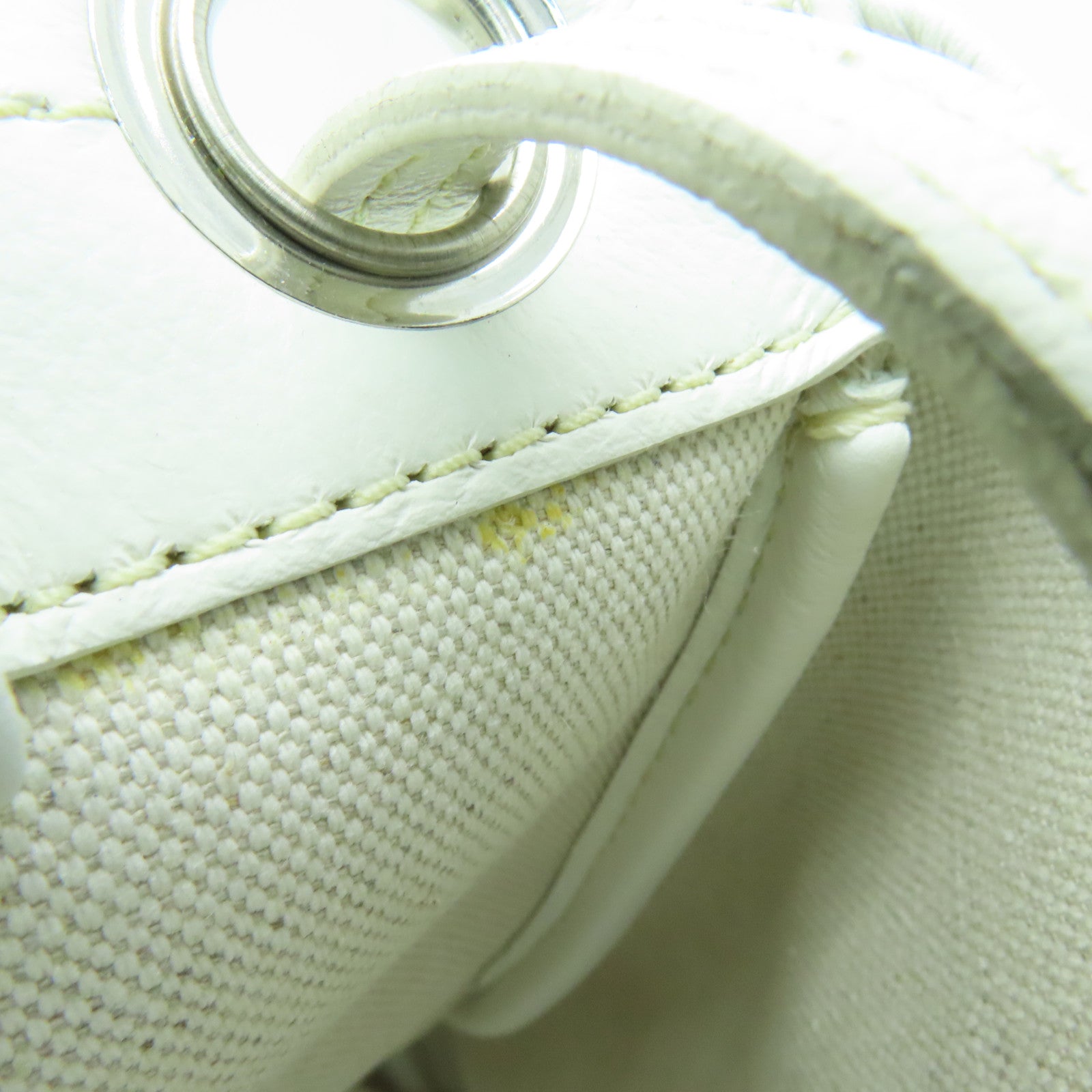 GOYARD 塗層帆布/皮革Rouette銀扣肩背袋白色