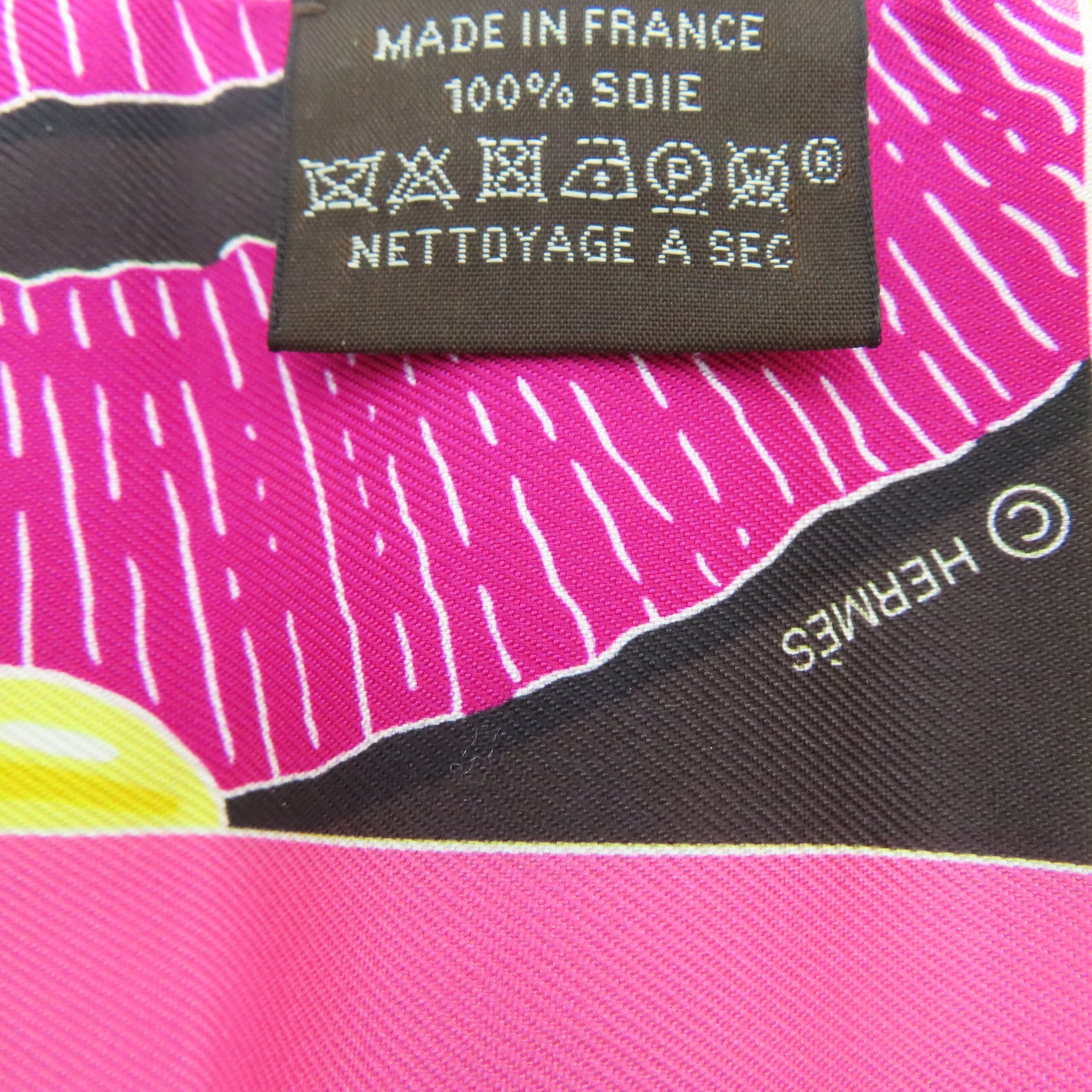 HERMES Silk Maxi Twilly Scarf Pink/Multicolor