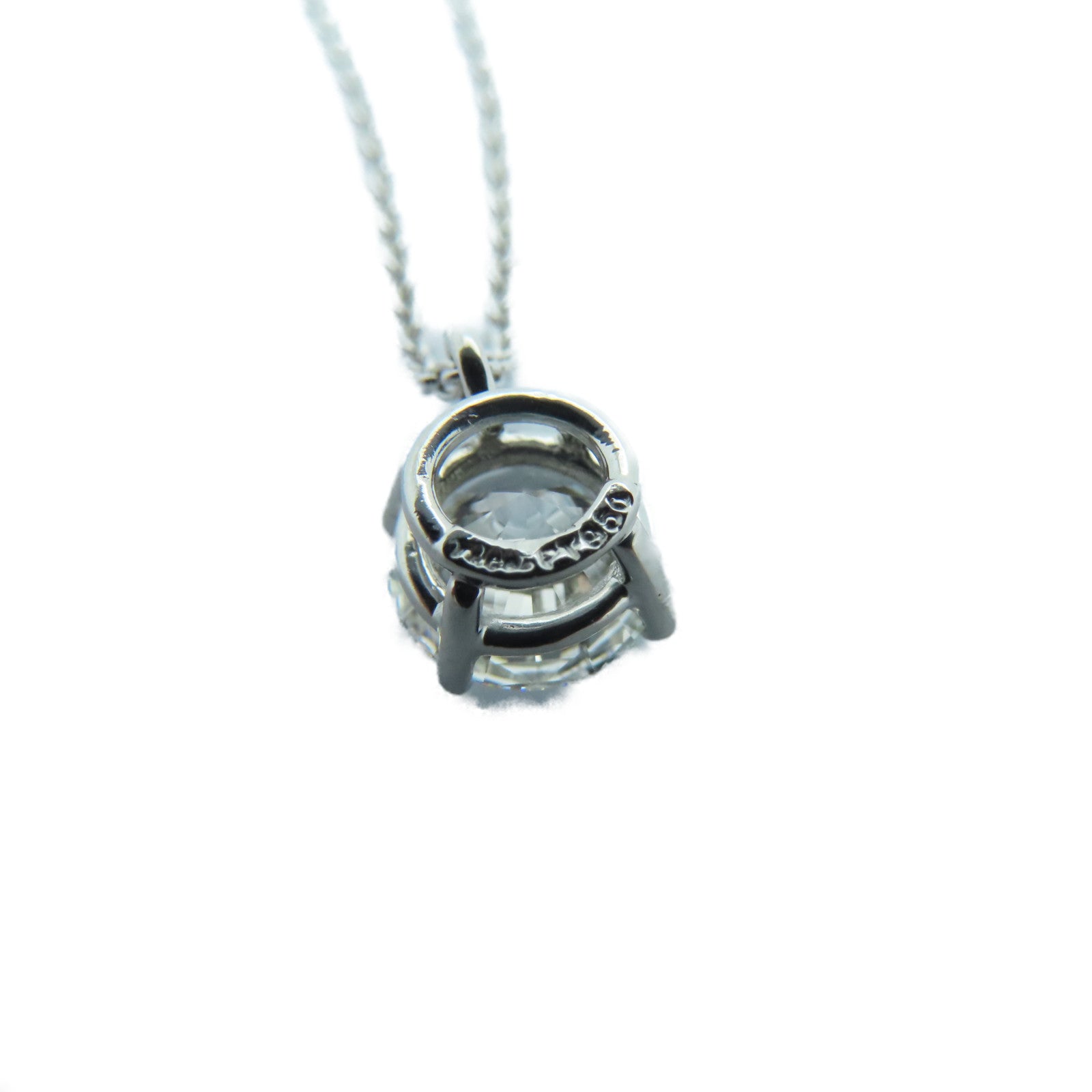 TIFFANY&amp;CO [Shock Reduction Offer] PT950 Platinum Diamond Necklace 1.20ct Diamond Necklace