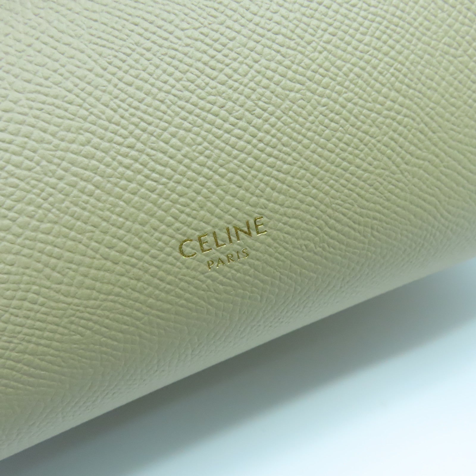 CELINE 牛皮皮革Micro Belt Bag金扣手挽肩背兩用袋奶茶色