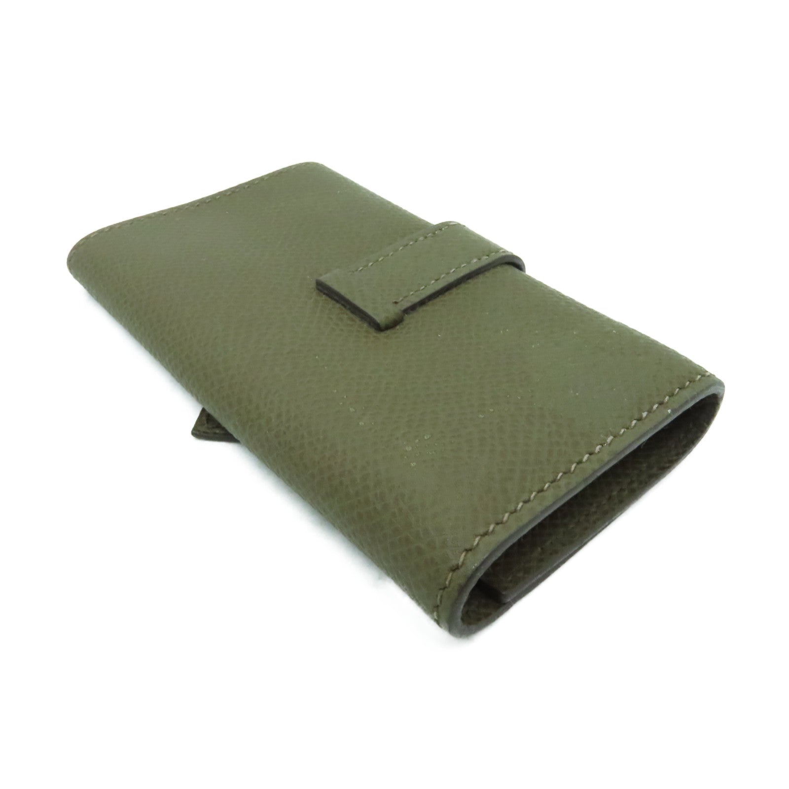 HERMES Epsom皮革Key Case 6銀扣鎖匙包啡色