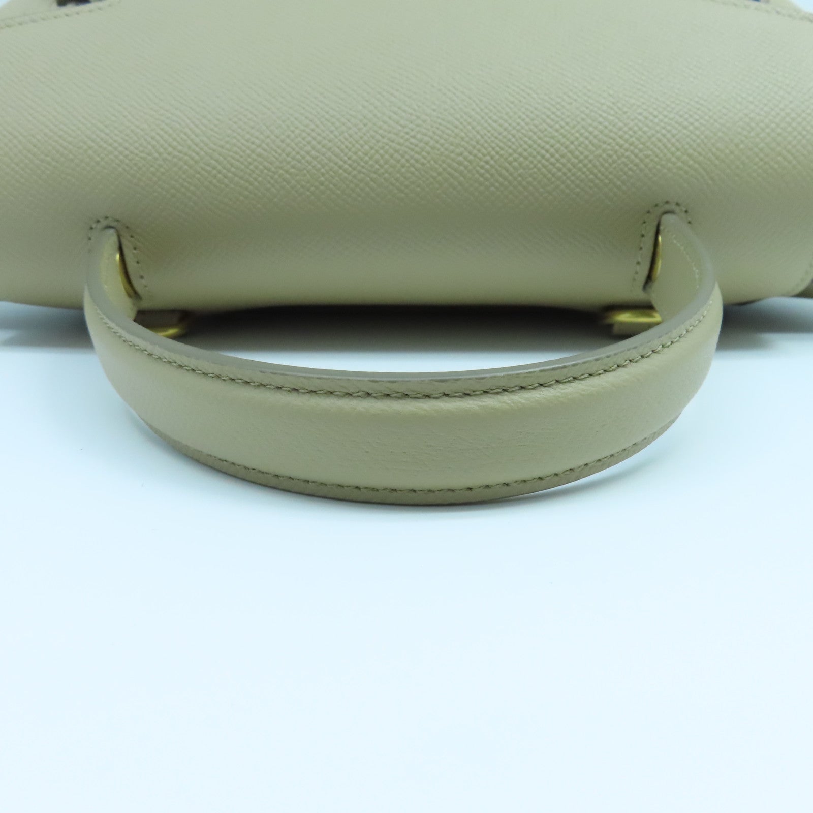 CELINE 牛皮皮革Micro Belt Bag金扣手挽肩背兩用袋奶茶色