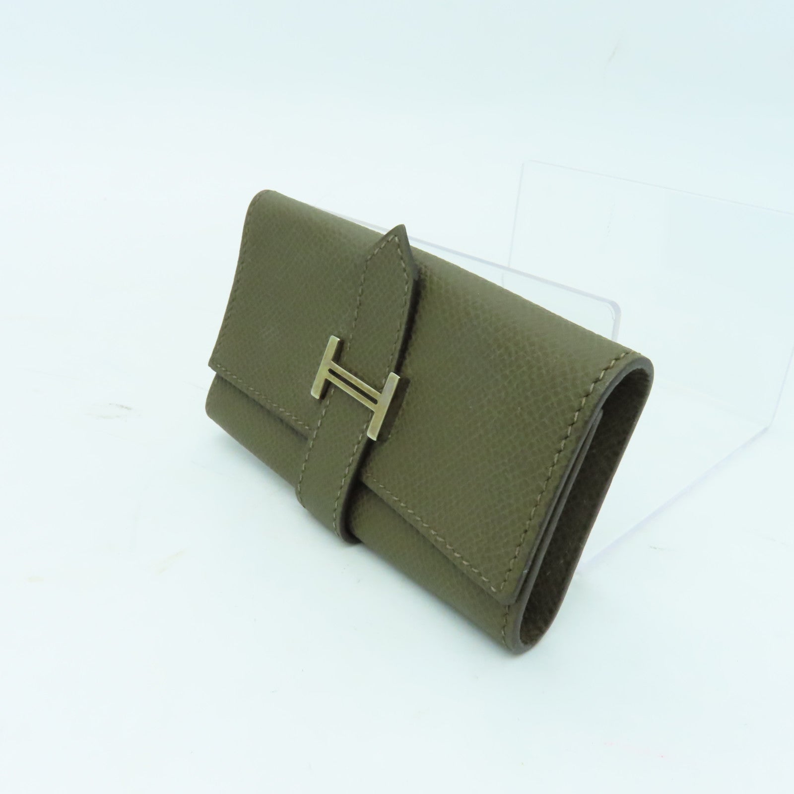 HERMES Epsom皮革Key Case 6銀扣鎖匙包啡色
