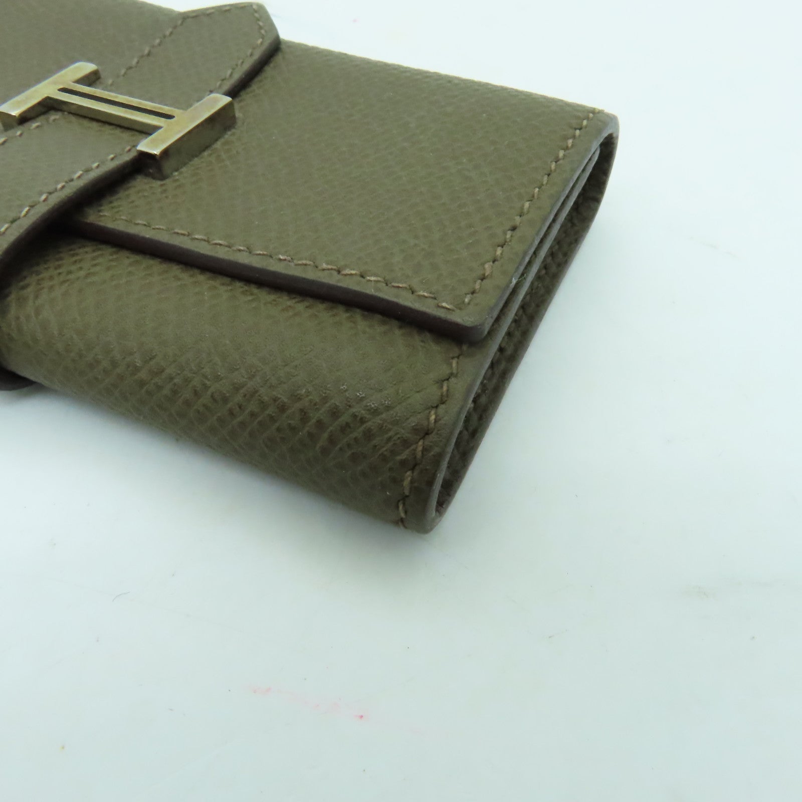 HERMES Epsom皮革Key Case 6銀扣鎖匙包啡色