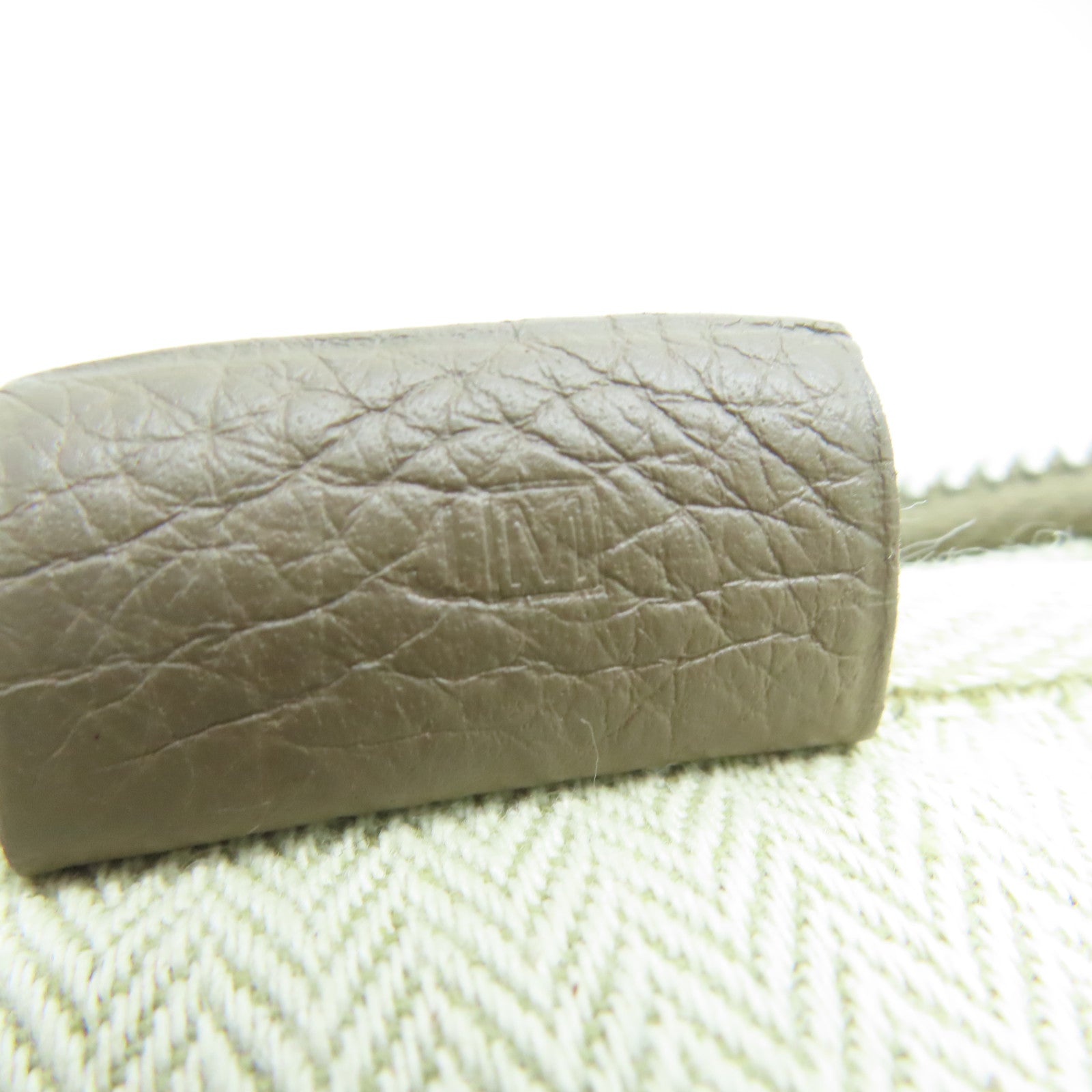 HERMES Clemence Leather Victolia Hand Bag Silver Buckle Hand Bag Elephant Gray