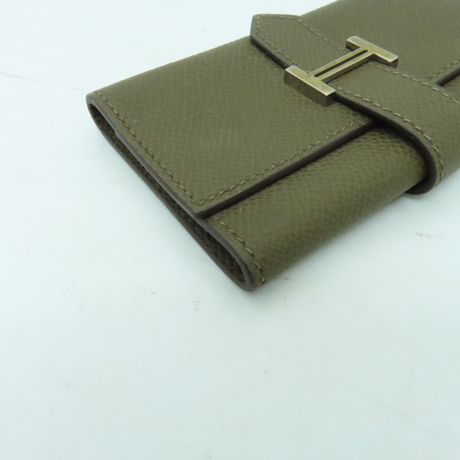 HERMES Epsom皮革Key Case 6銀扣鎖匙包啡色