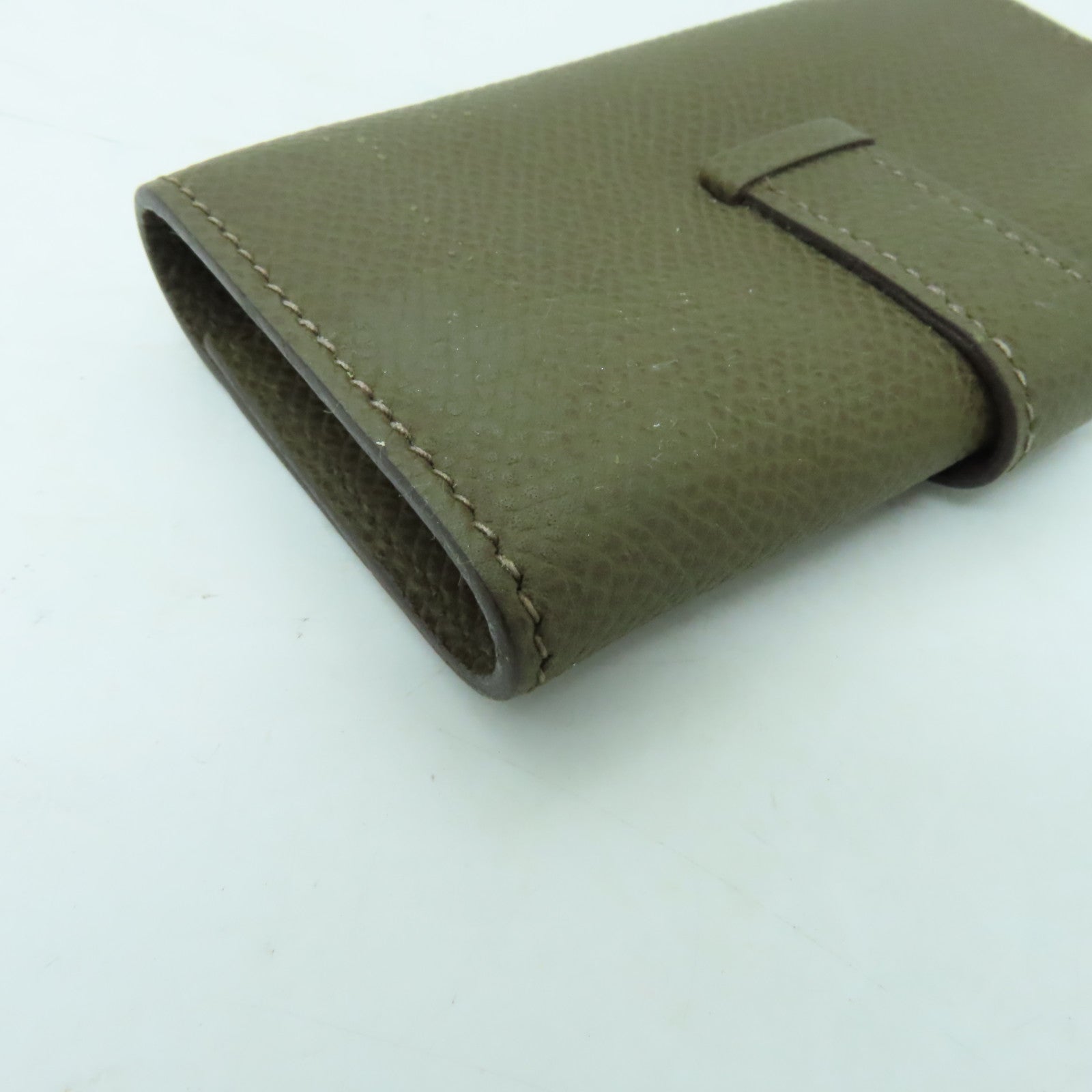 HERMES Epsom皮革Key Case 6銀扣鎖匙包啡色