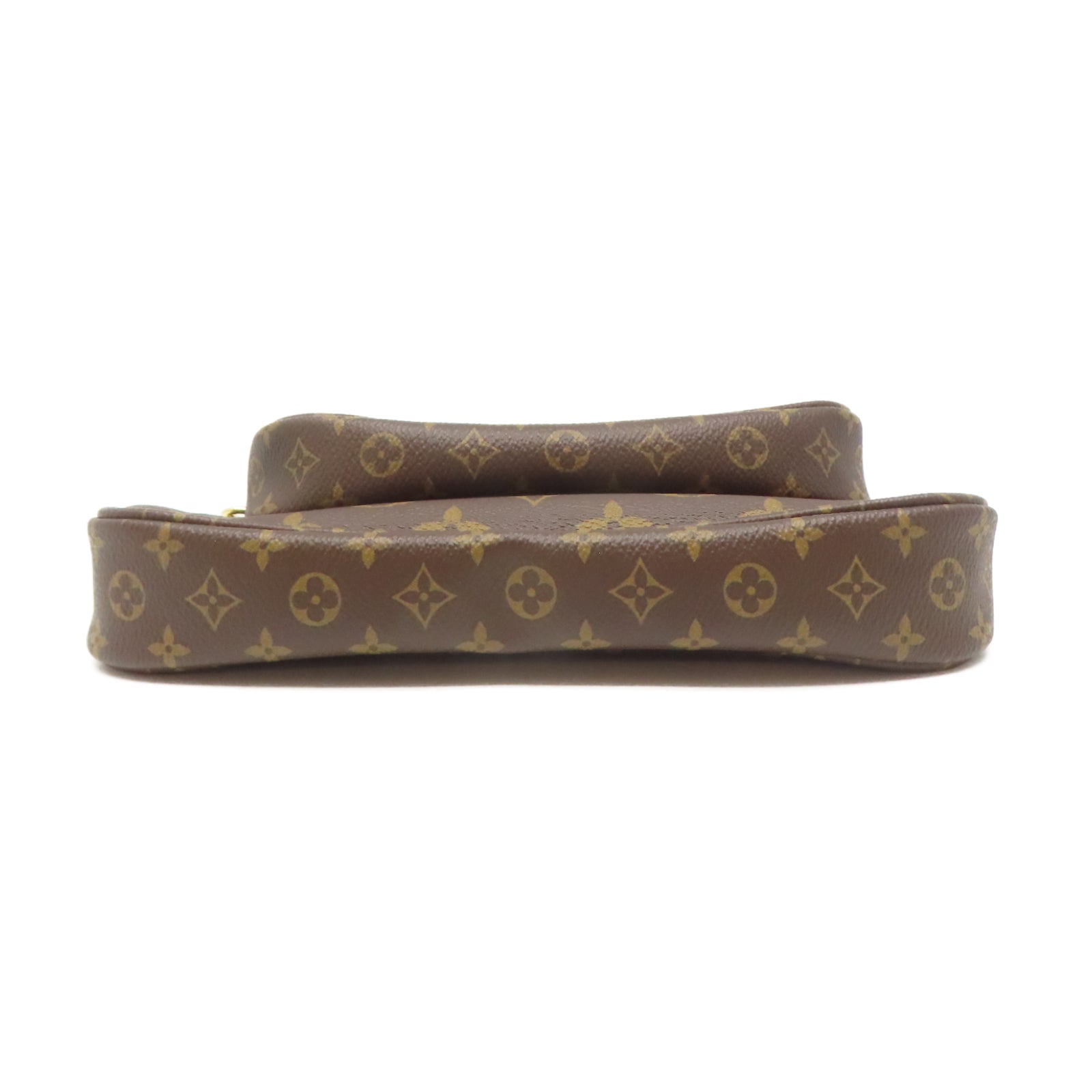LOUIS VUITTON Monogram Multi Pochette Accessoires金扣肩背袋啡色/綠色