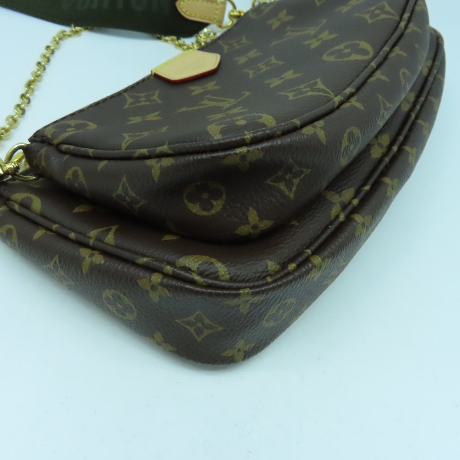 LOUIS VUITTON Monogram Multi Pochette Accessoires金扣肩背袋啡色