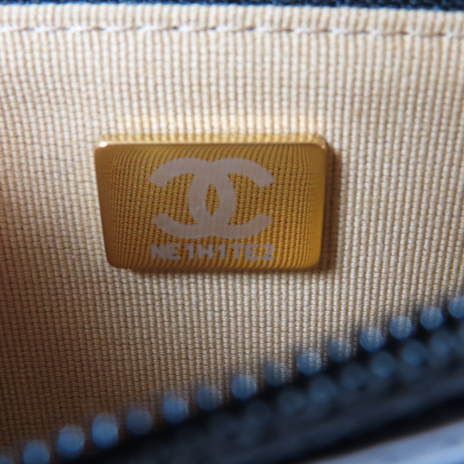 CHANEL 菱格羊皮皮革Gold Ball Wallet On Chain金扣鏈帶肩背袋黑色