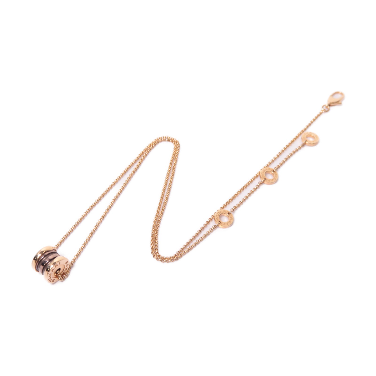 BVLGARI 18K玫瑰金B.zero 1 Necklace項鍊