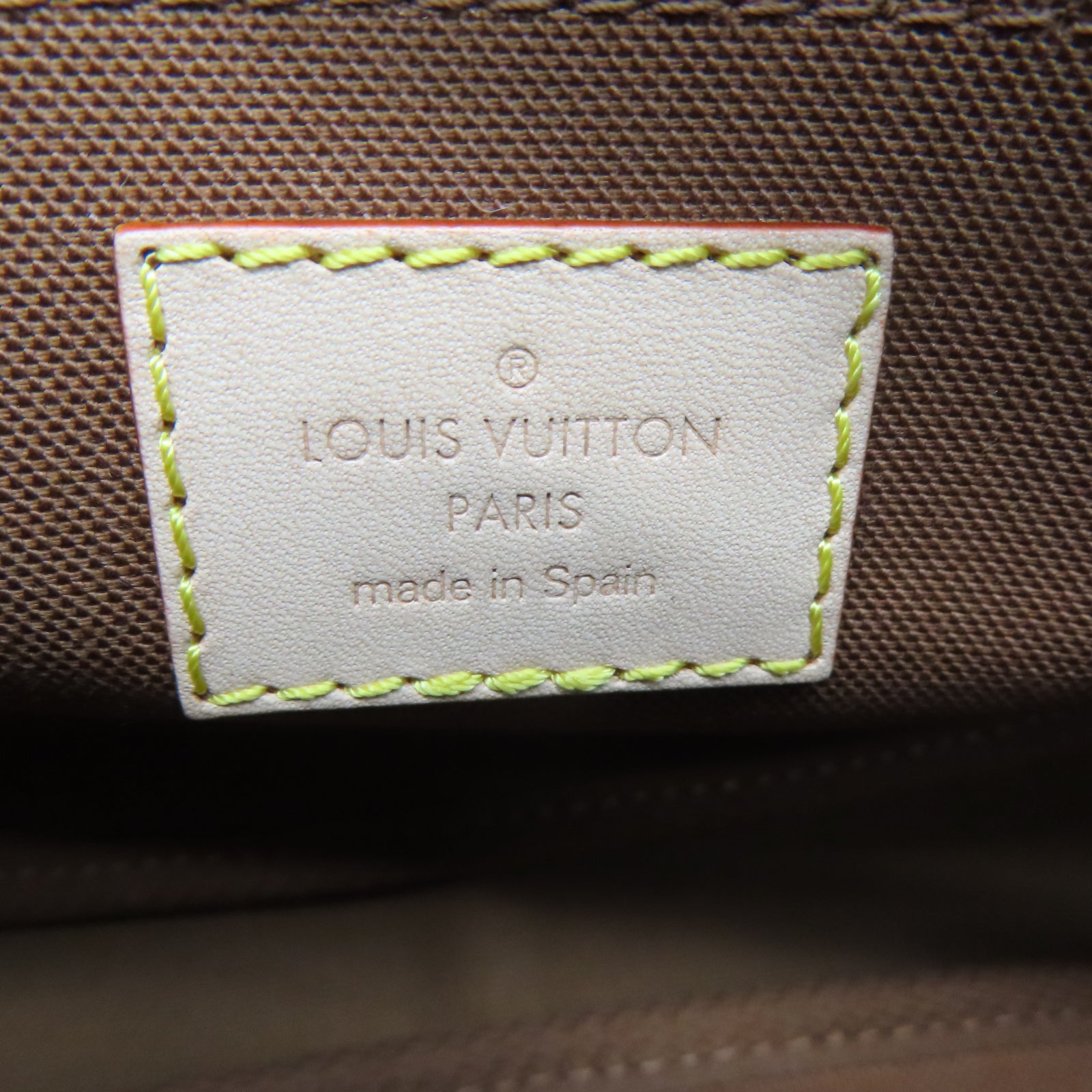 LOUIS VUITTON Monogram Multi Pochette Accessoires金扣肩背袋啡色/綠色