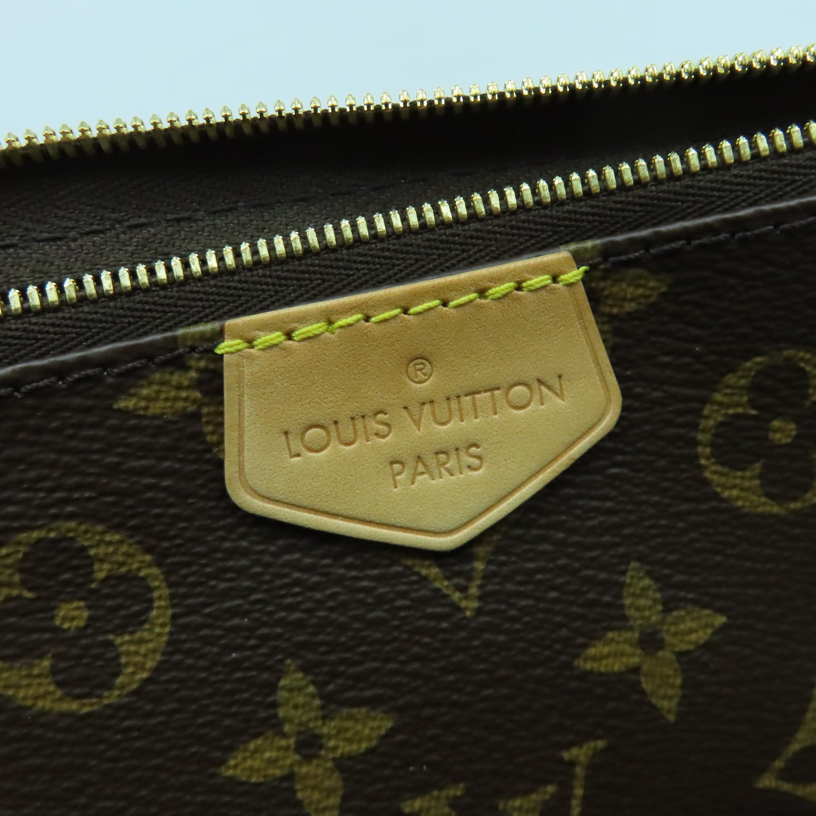 LOUIS VUITTON Monogram Multi Pochette Accessoires金扣肩背袋啡色