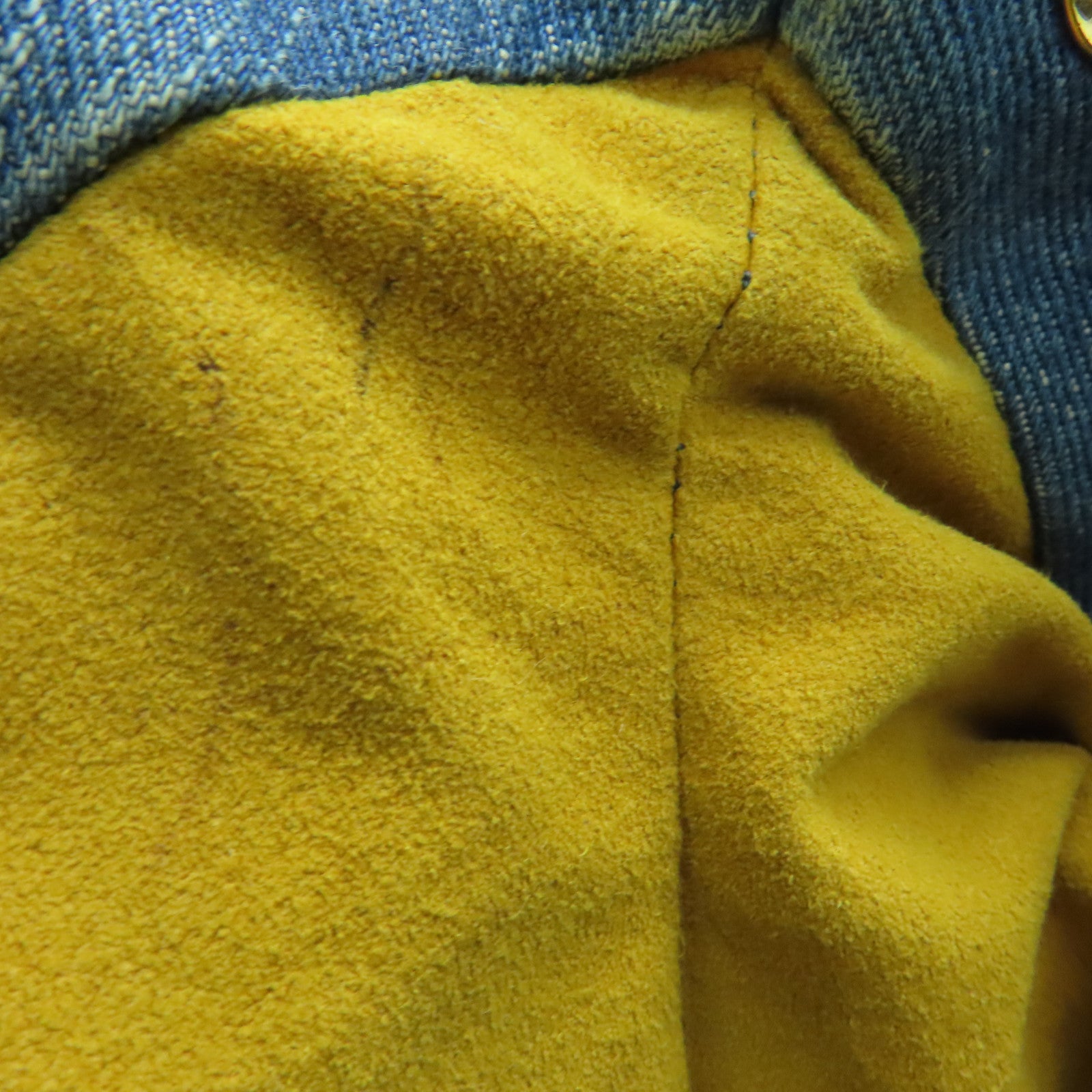 LOUIS VUITTON Monogram Denim Pleaty金扣手挽袋蓝色