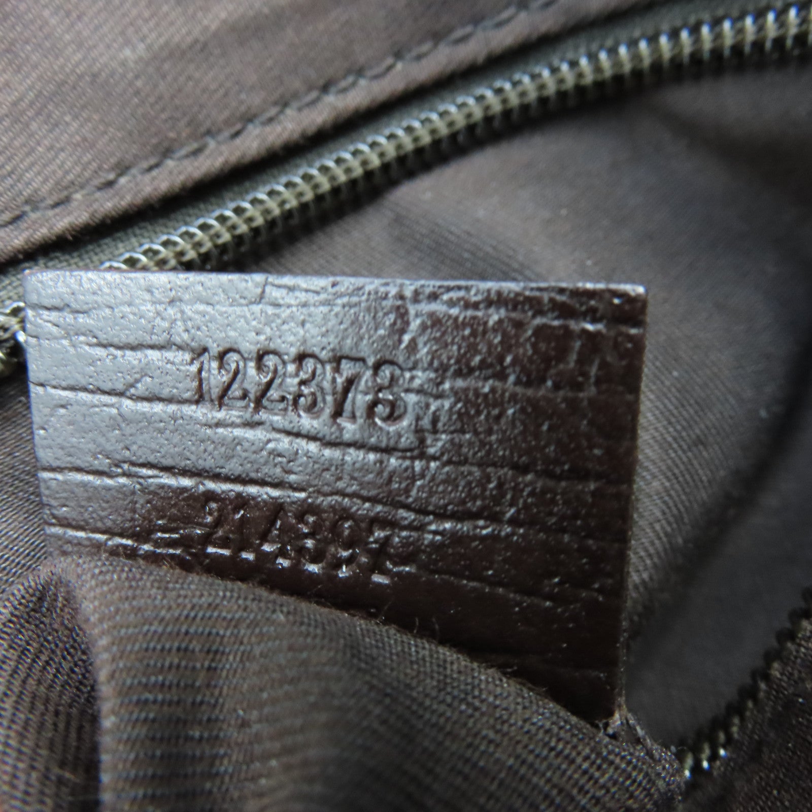 GUCCI 塗層帆布Shoulder Bag銀扣肩背袋米色啡色