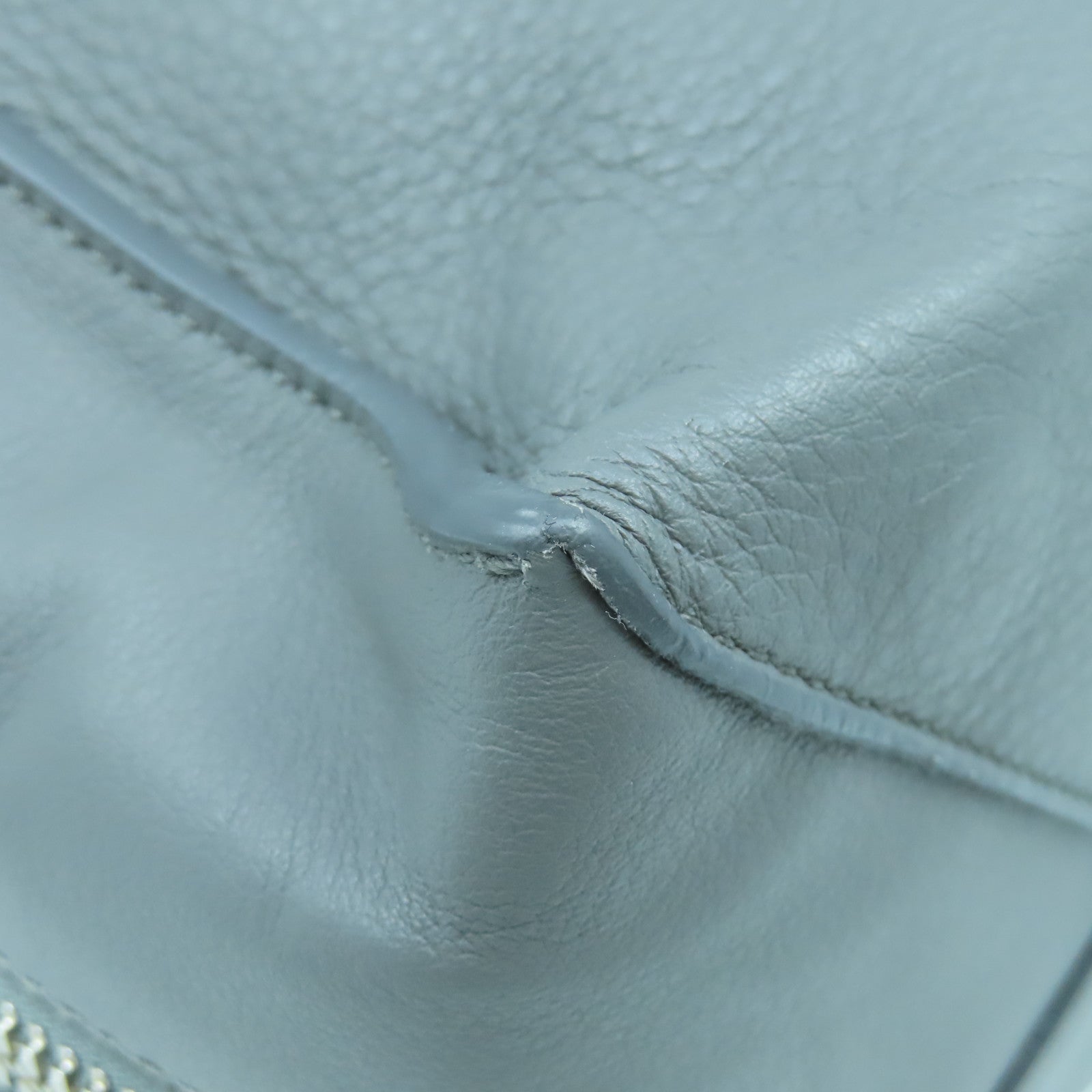 BALENCIAGA 羊皮皮革Papier B4 Zip Round銀扣手挽肩背兩用袋灰色