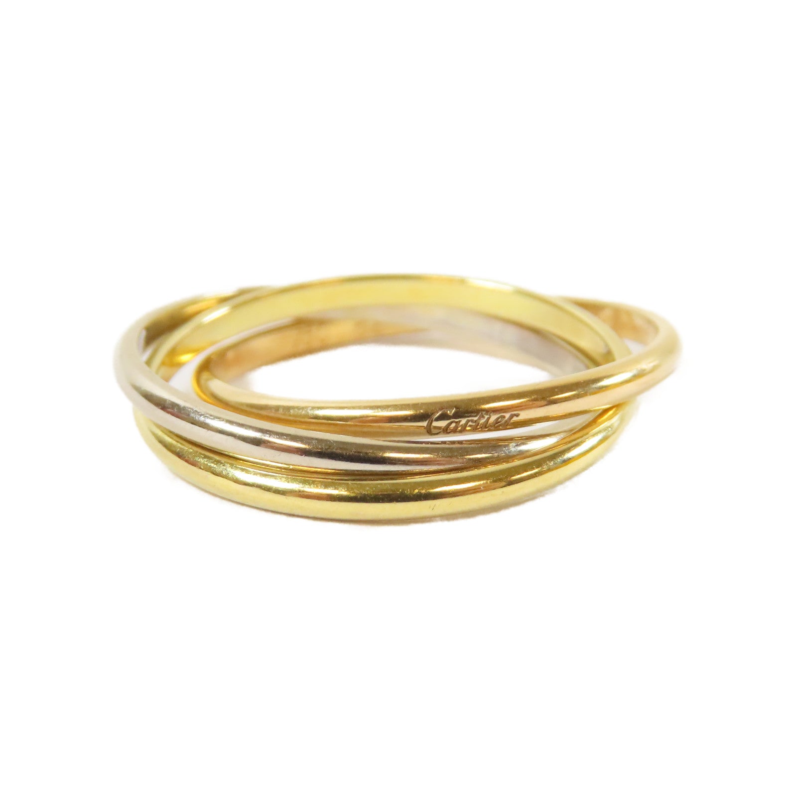 CARTIER 18K玫瑰金/18K黃金/18K白金Mini Trinity Ring戒指US#6