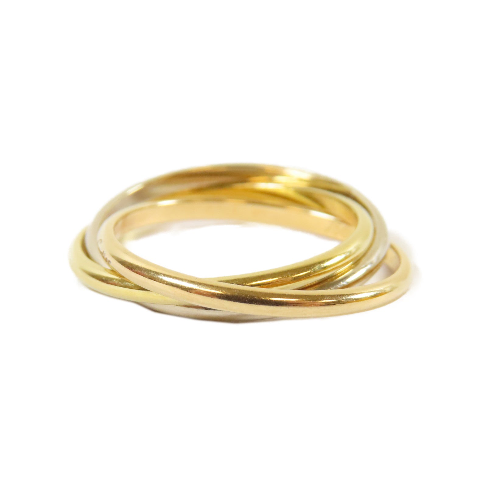 CARTIER 18K玫瑰金/18K黃金/18K白金Mini Trinity Ring戒指US#6
