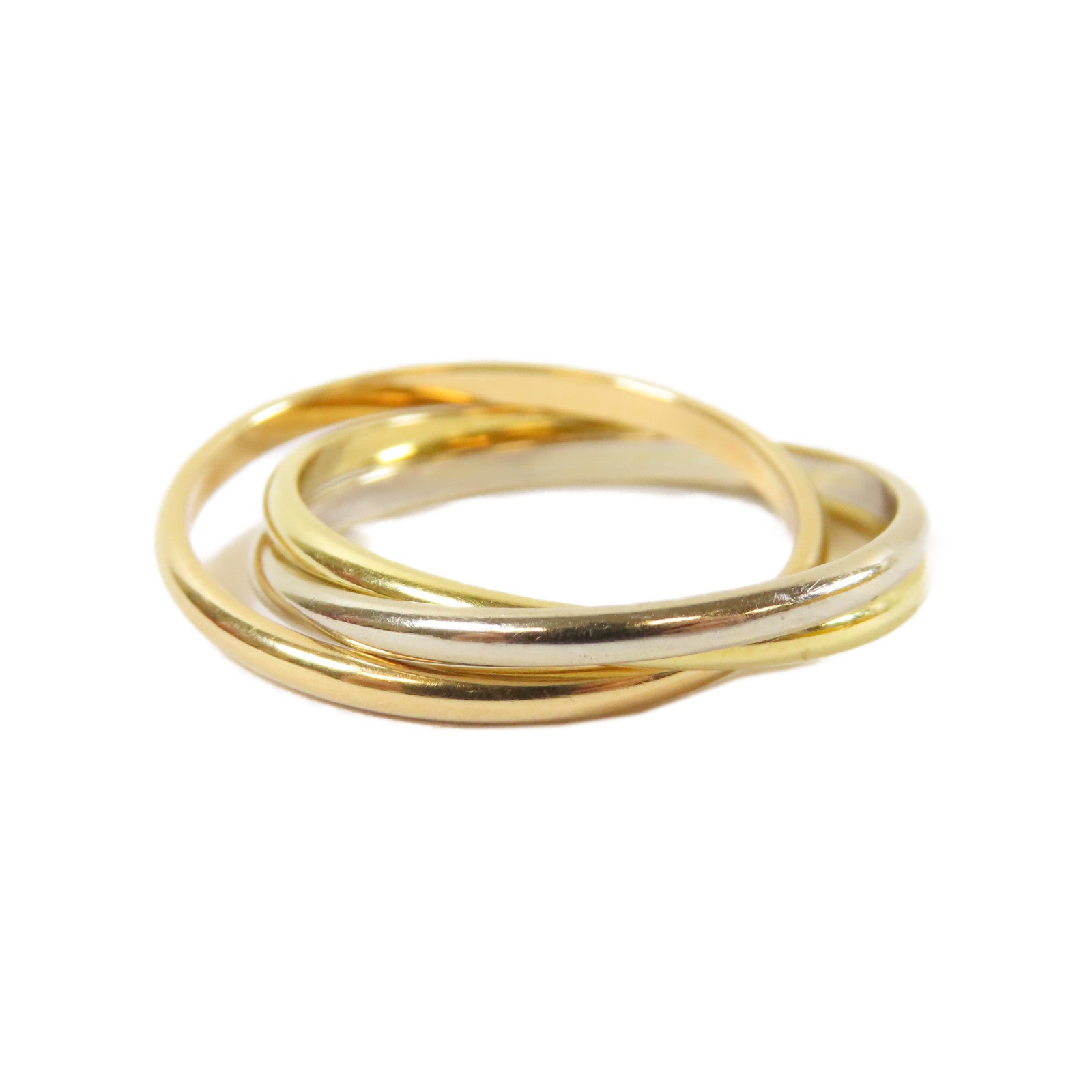 CARTIER 18K玫瑰金/18K黃金/18K白金Mini Trinity Ring戒指US#6