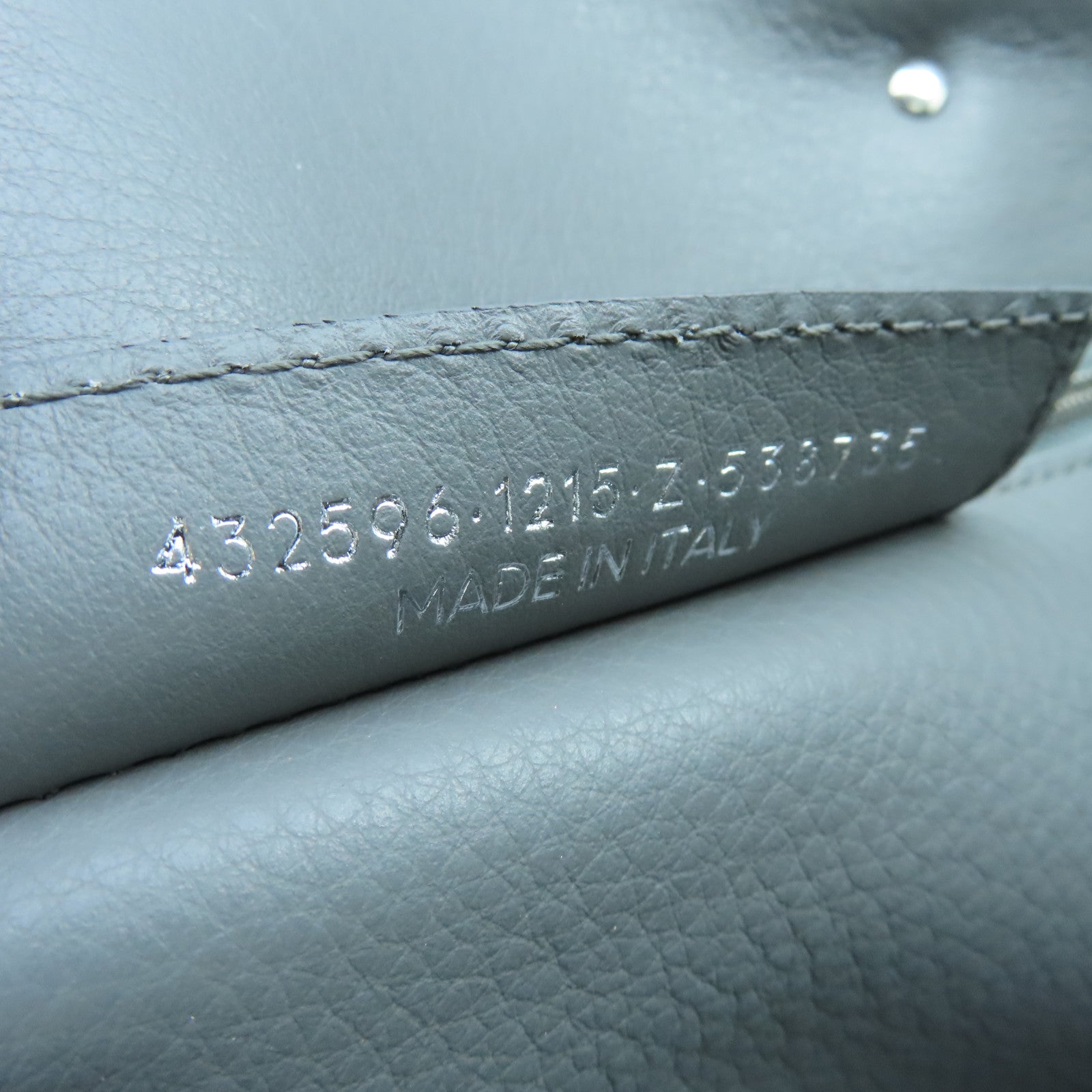 BALENCIAGA 羊皮皮革Papier B4 Zip Round銀扣手挽肩背兩用袋灰色