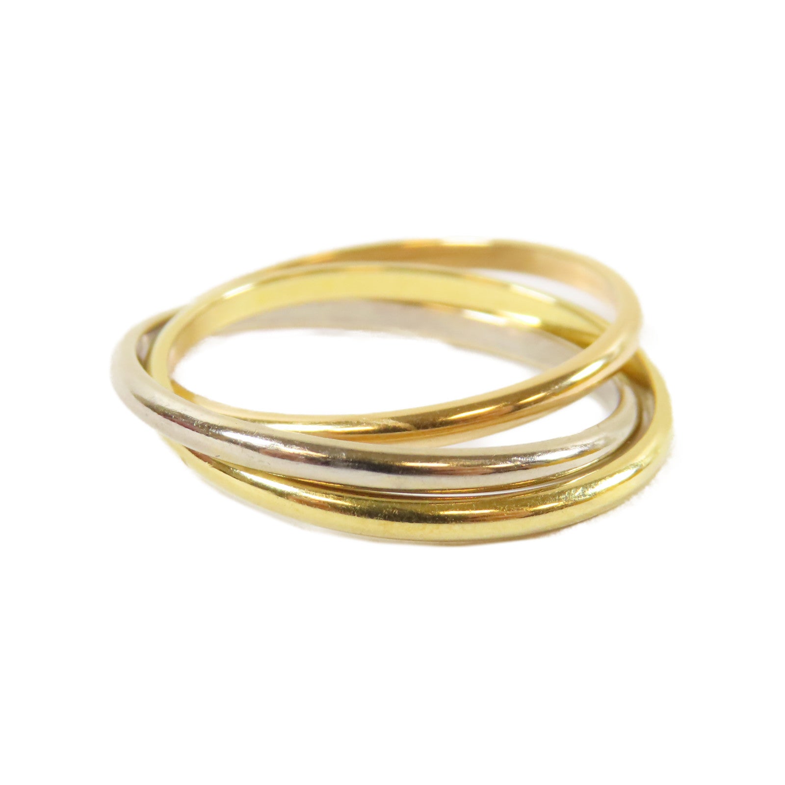 CARTIER 18K玫瑰金/18K黃金/18K白金Mini Trinity Ring戒指US#6
