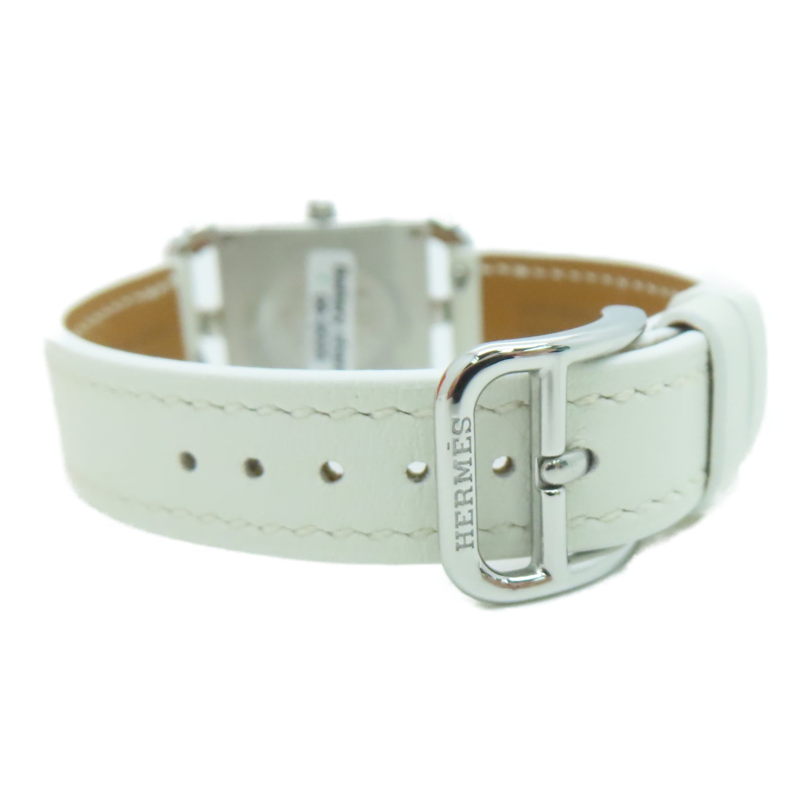 HERMES Cape Cod Stainless Steel Watch Quartz Movement White