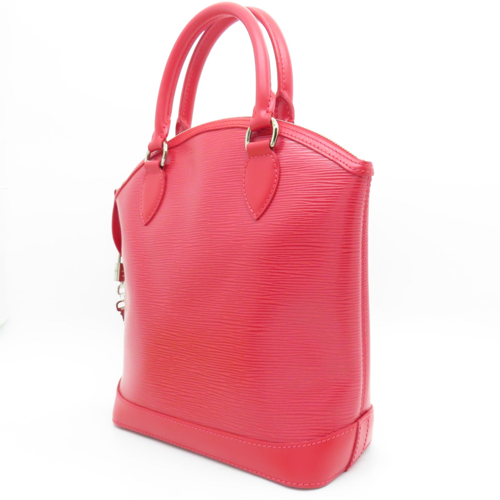 LOUIS VUITTON 【激減優惠】Epi Lockit Vertical銀扣手挽袋紅色