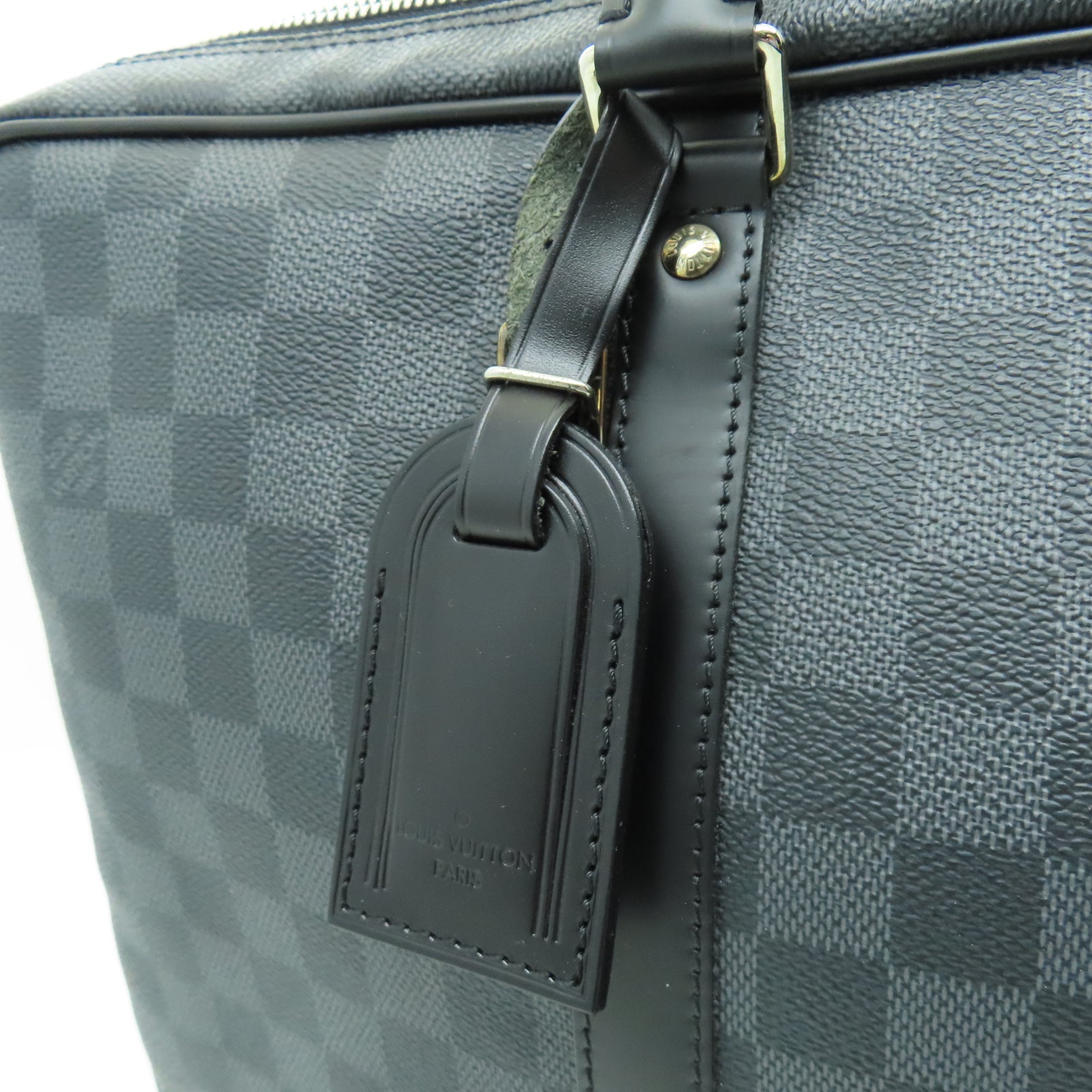 LOUIS VUITTON Damier Graphite Porte-Documents Voya銀扣公事包黑色