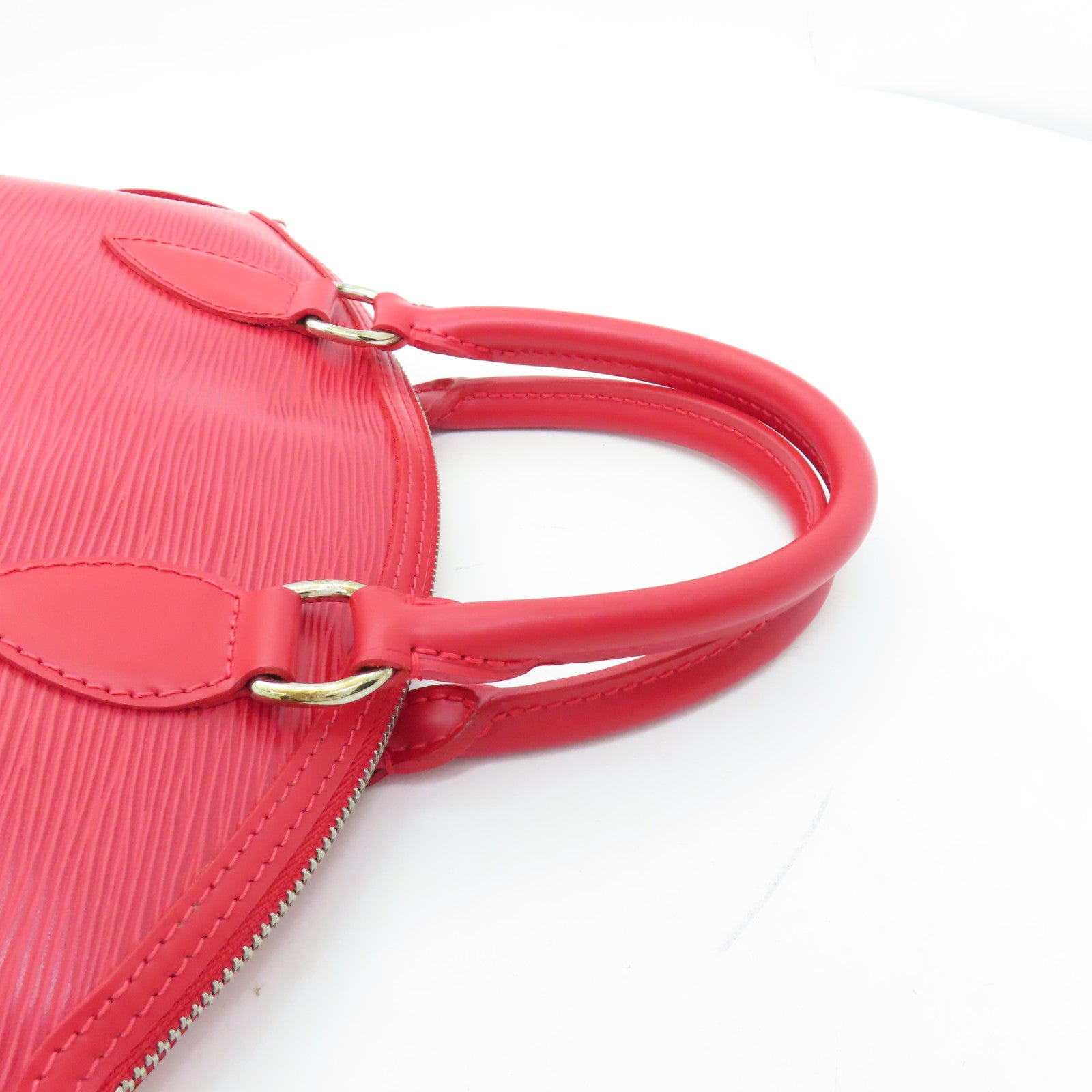 LOUIS VUITTON 【激減優惠】Epi Lockit Vertical銀扣手挽袋紅色