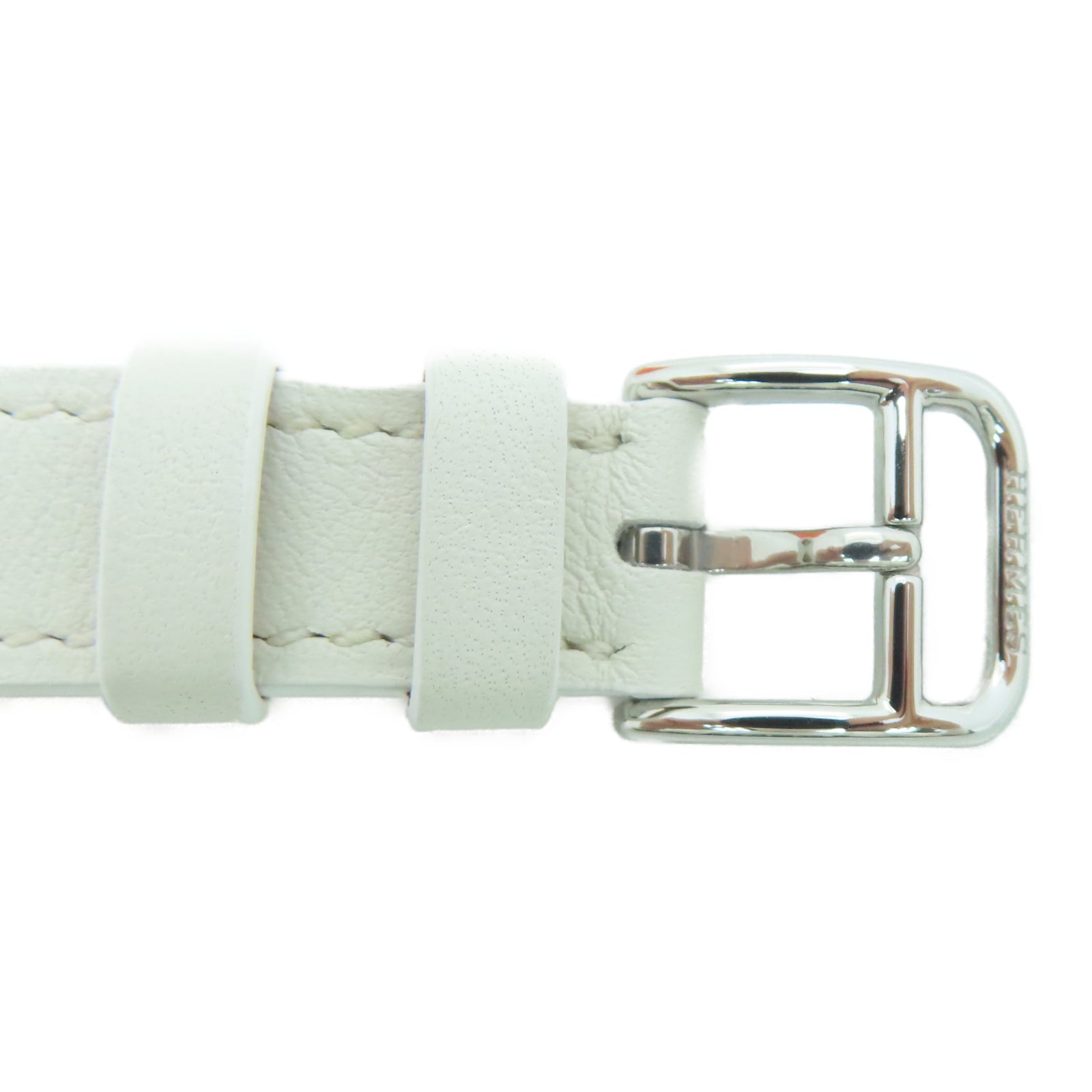 HERMES Cape Cod Stainless Steel Watch Quartz Movement White