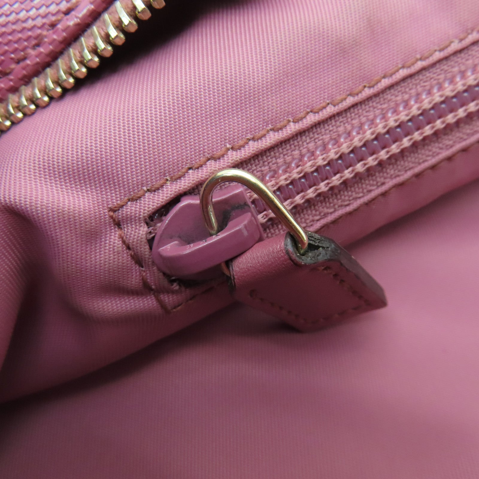 GUCCI 塗層帆布Shoulder Bag金扣肩背袋粉紅色