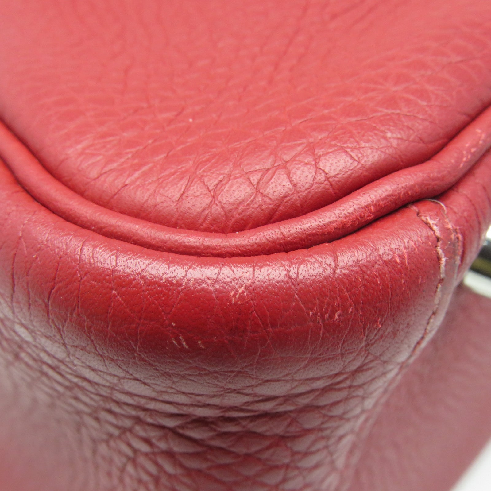 HERMES Clemence皮革Lindy 30 Shoulder Bag銀扣肩背袋’紅色