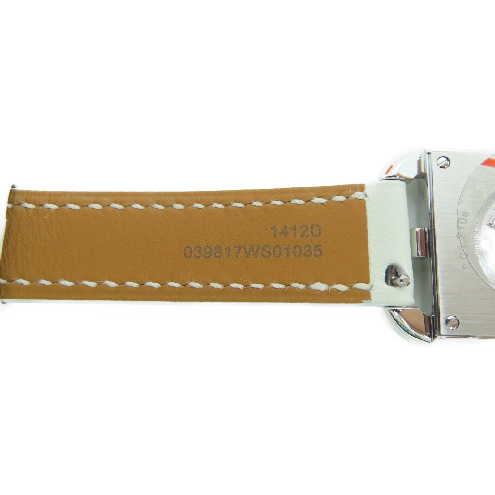 HERMES Cape Cod Stainless Steel Watch Quartz Movement White