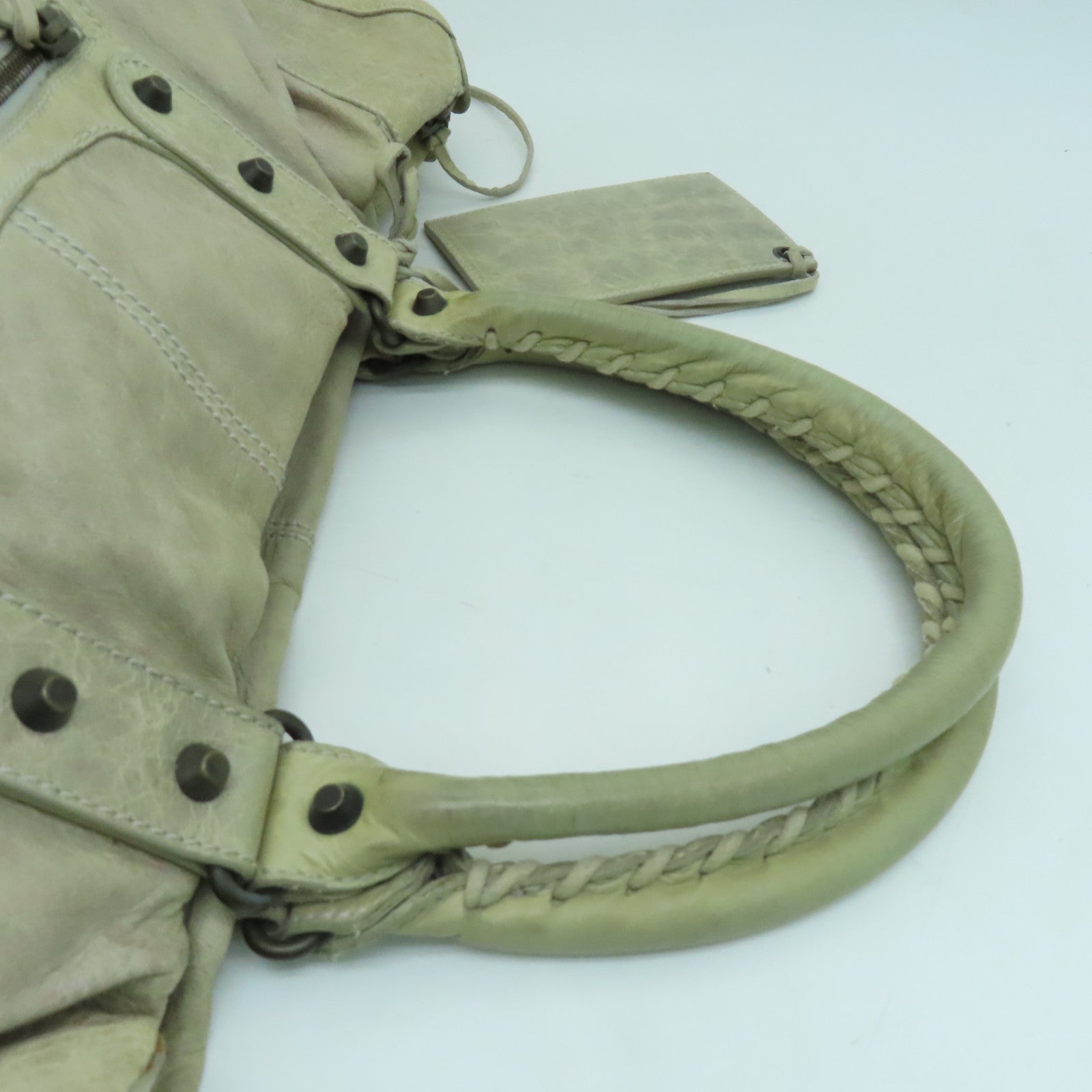 BALENCIAGA 牛皮皮革Shoulder Bag肩背袋灰色