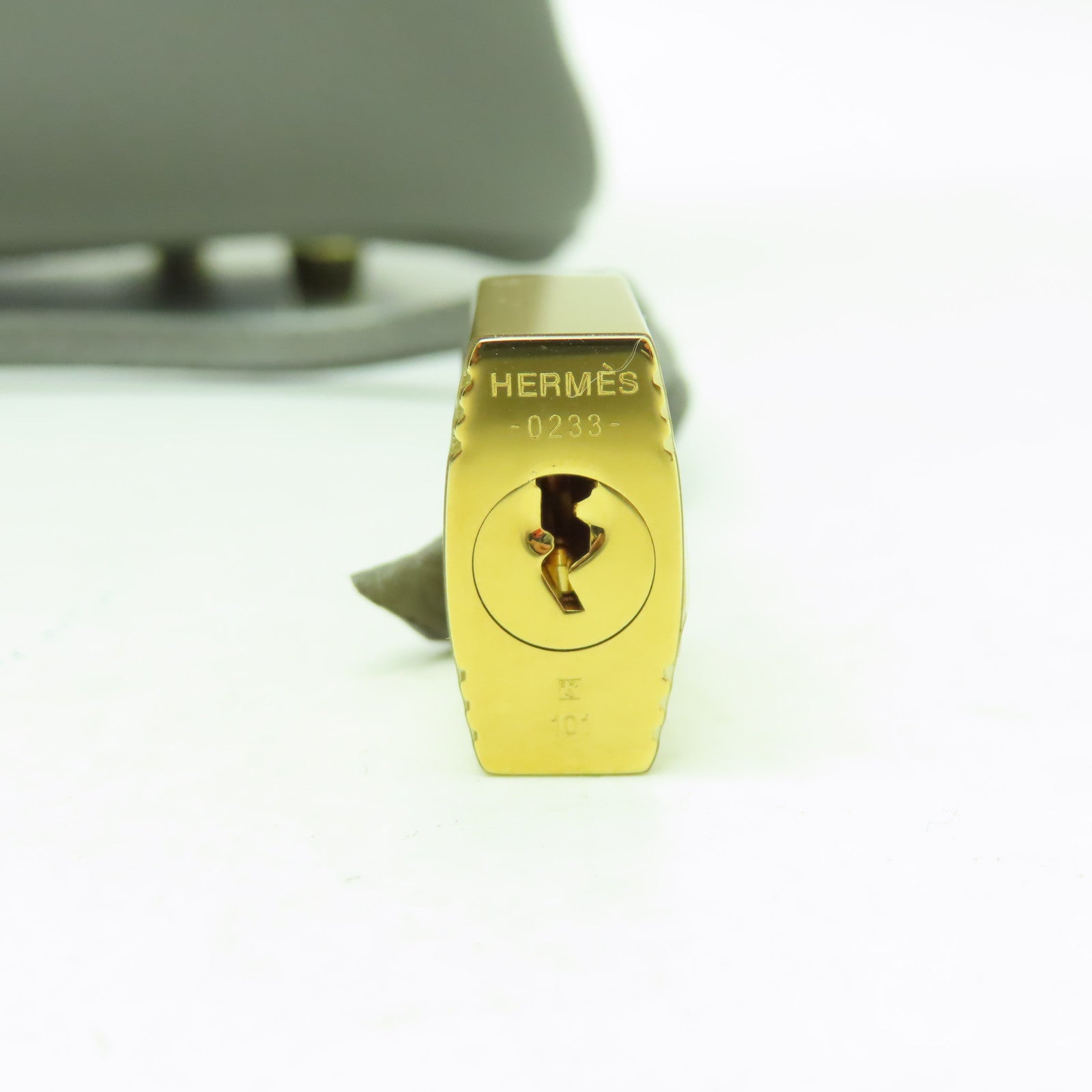 HERMES Togo皮革Birkin 25金扣手挽袋灰色