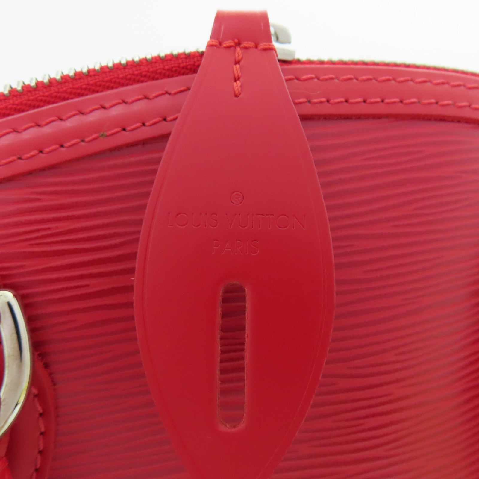 LOUIS VUITTON 【激減優惠】Epi Lockit Vertical銀扣手挽袋紅色