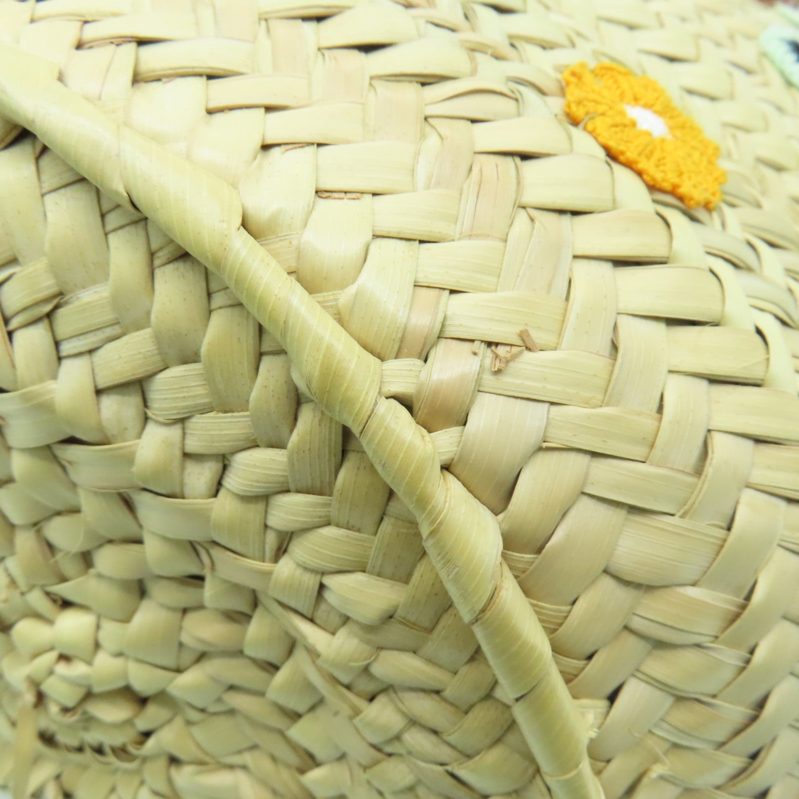 LOEWE Raffia Shoulder Bag銀扣肩背袋米色/橙色