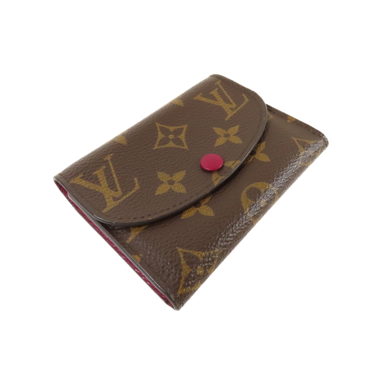 LOUIS VUITTON Monogram Rosalie Coin Purse金扣零錢包啡色/紅色