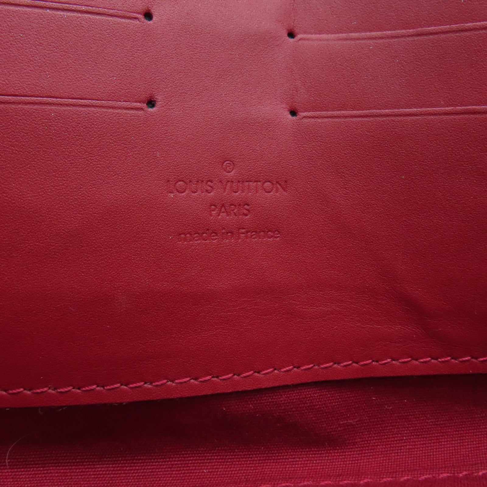LOUIS VUITTON Vernis Sunset Boulevard金扣手挽袋/肩背袋红色