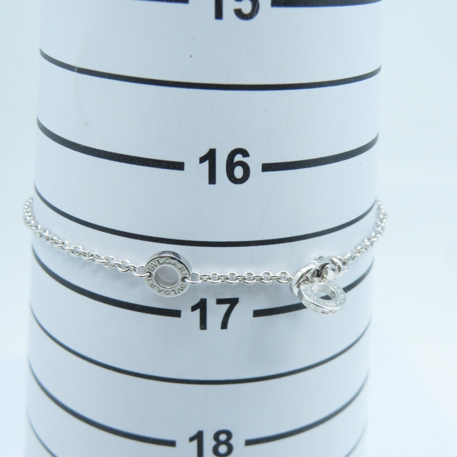 BVLGARI 18K白金B-zero1手鏈銀色