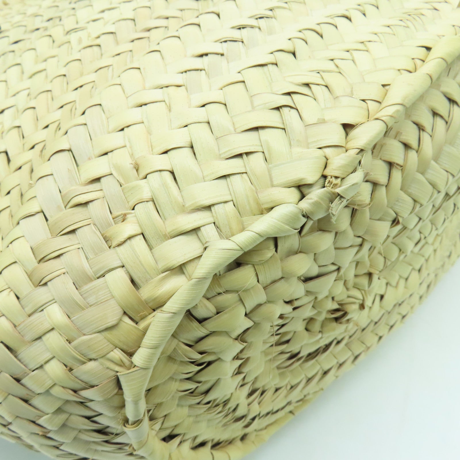 LOEWE Raffia Shoulder Bag銀扣肩背袋米色/橙色