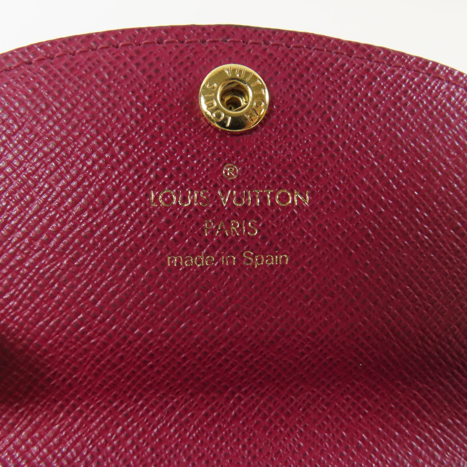 LOUIS VUITTON Monogram Rosalie Coin Purse金扣零錢包啡色/紅色