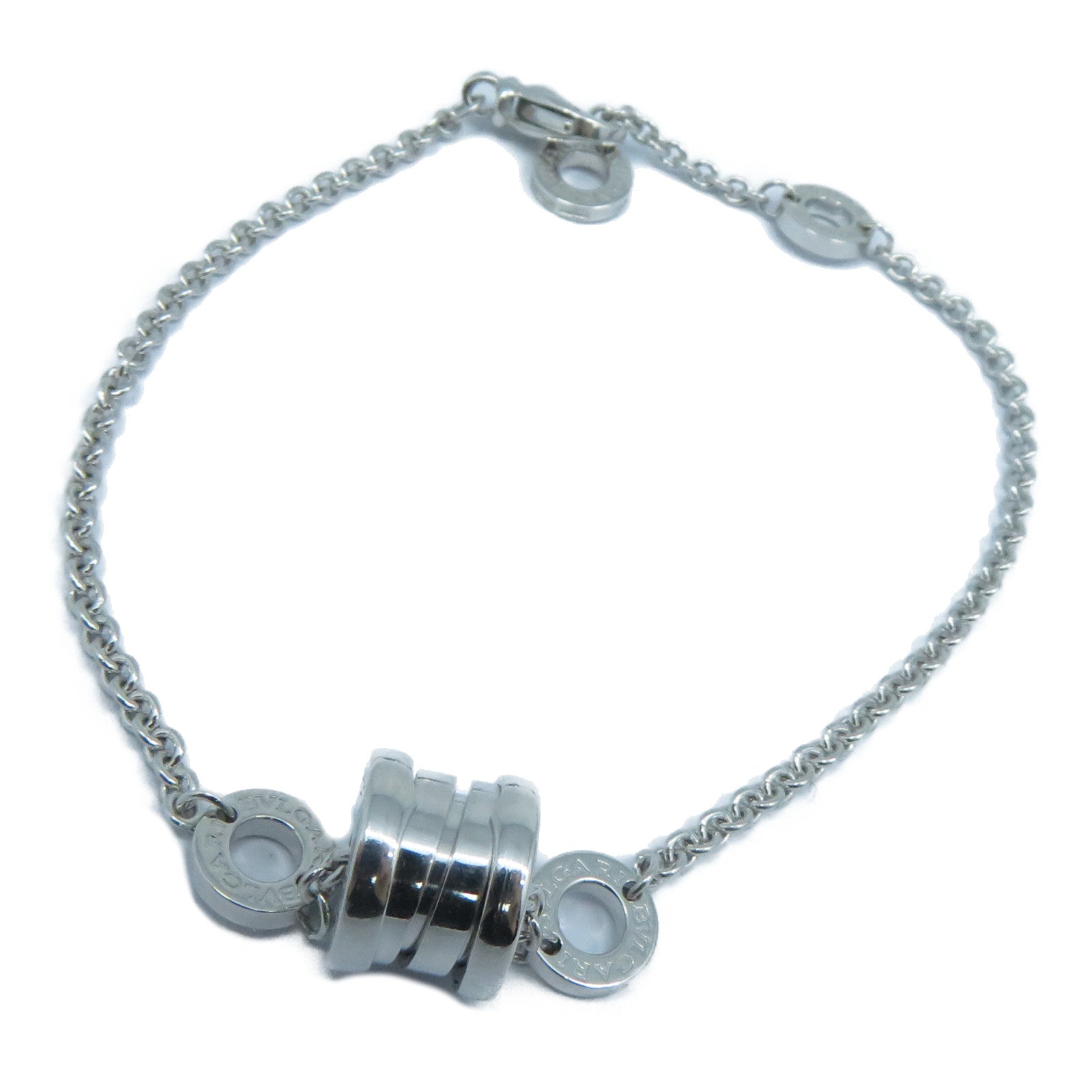 BVLGARI 18K白金B-zero1手鏈銀色