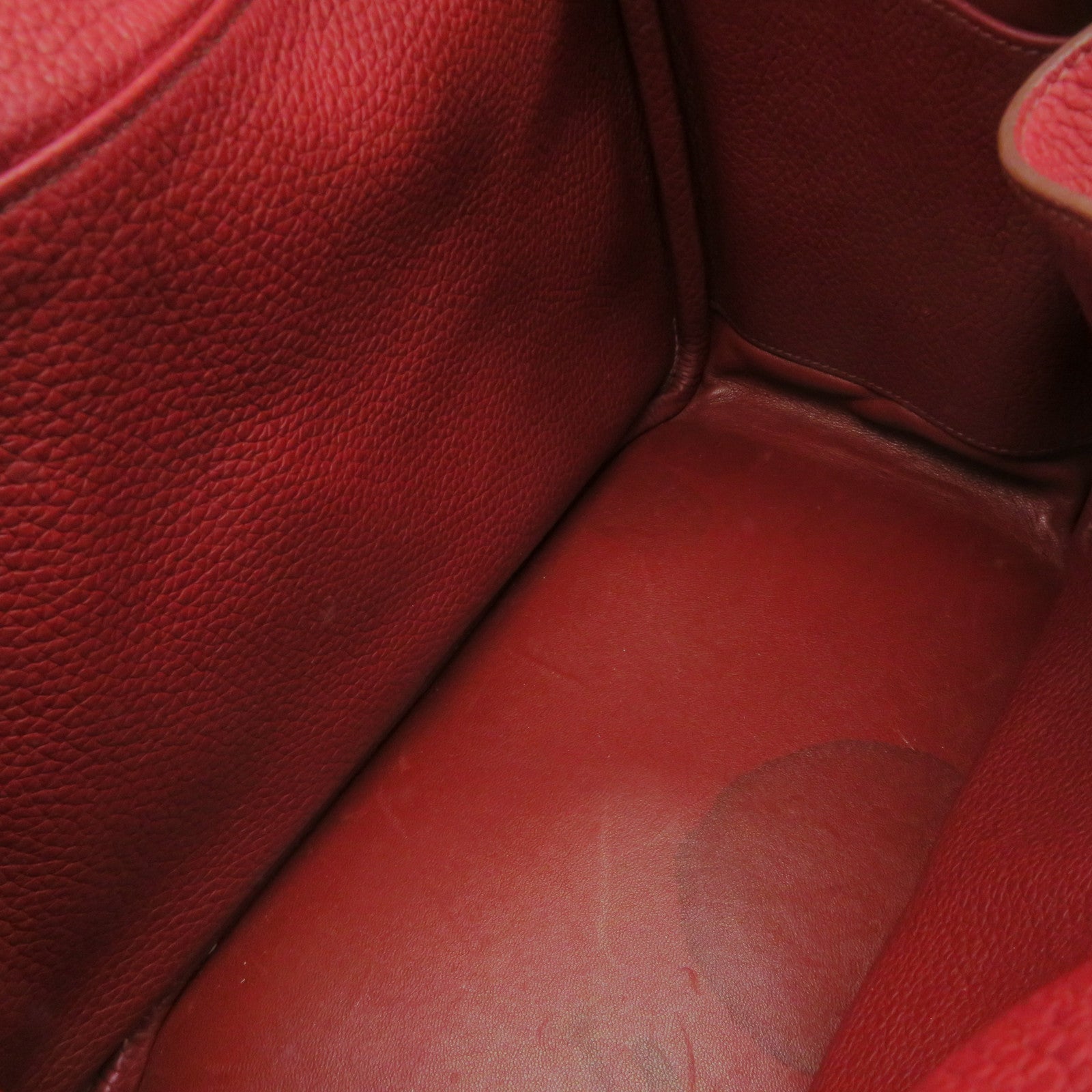 HERMES Clemence皮革Lindy 30 Shoulder Bag銀扣肩背袋’紅色