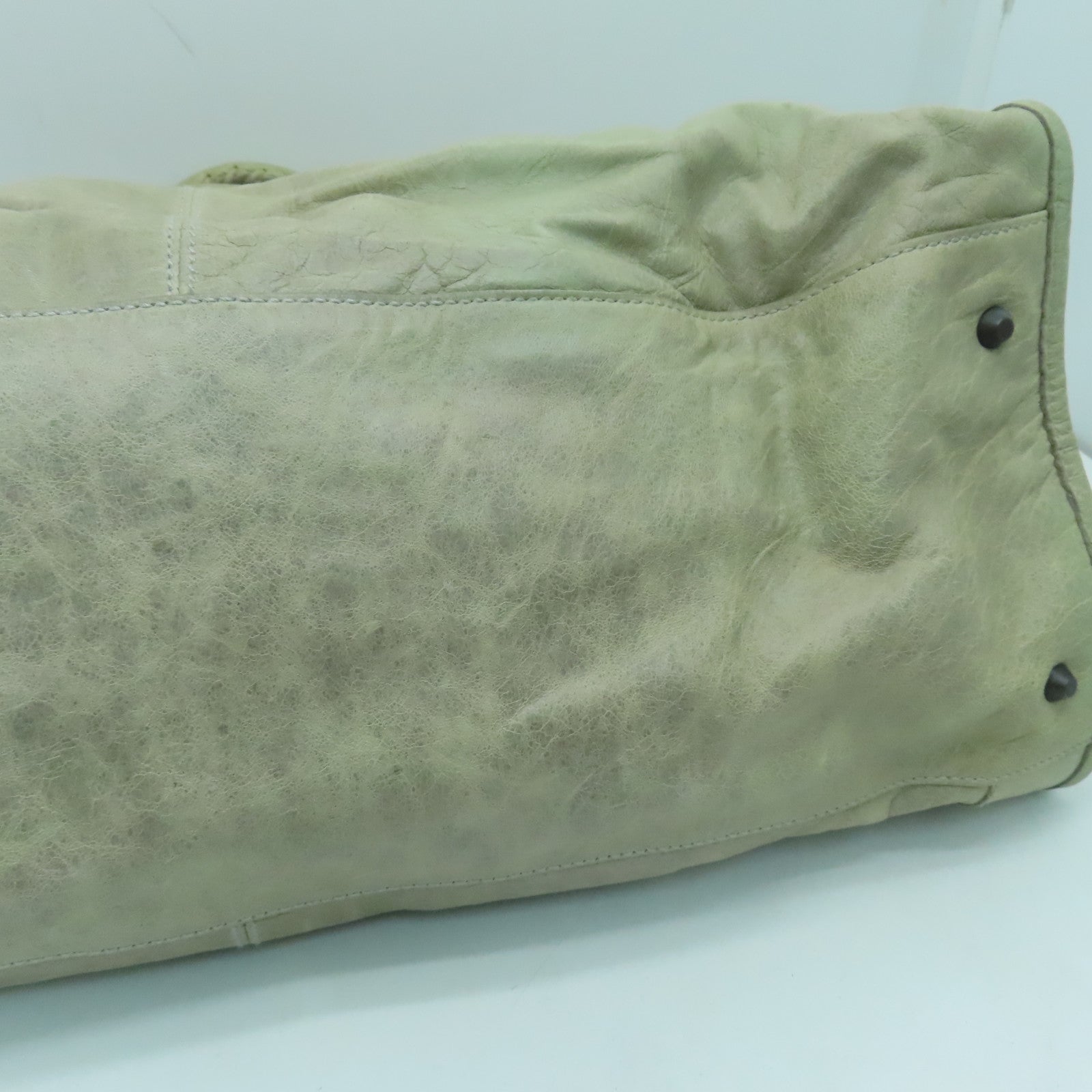 BALENCIAGA 牛皮皮革Shoulder Bag肩背袋灰色