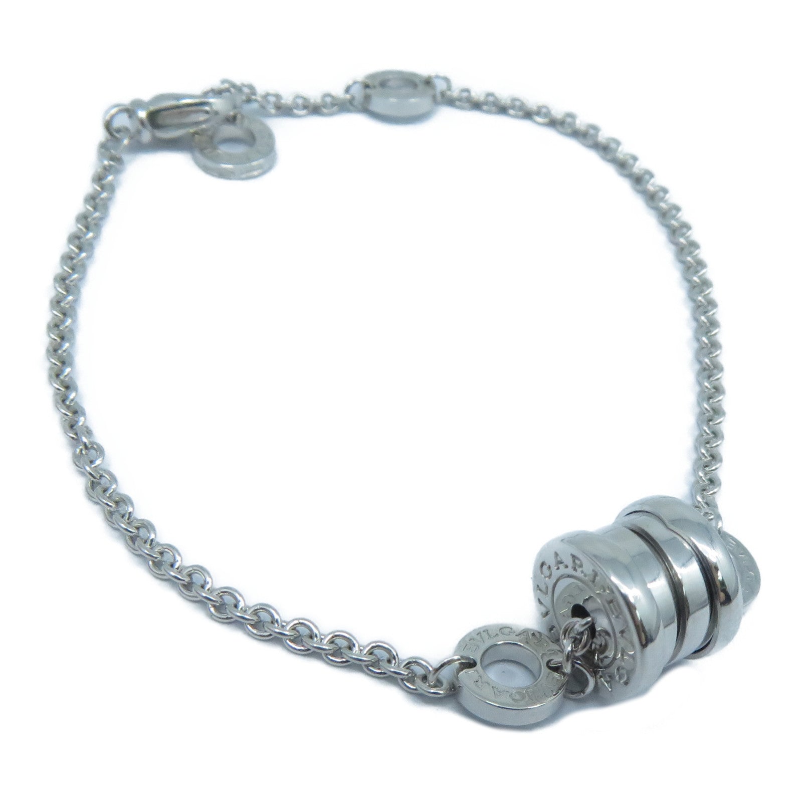 BVLGARI 18K白金B-zero1手鏈銀色