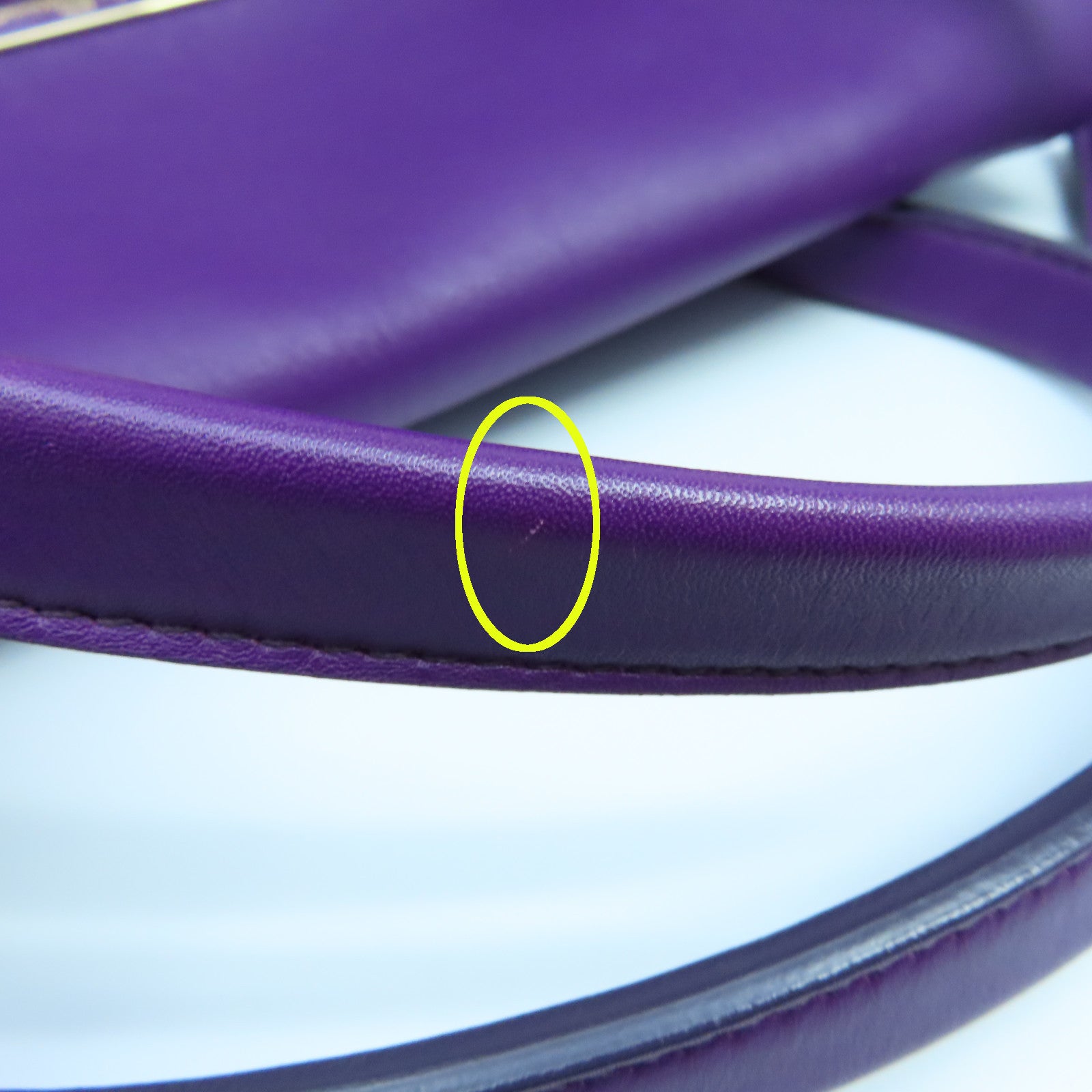 Salvatore Ferragamo 牛皮皮革Shoulder Bag金扣手挽肩背兩用袋紫色