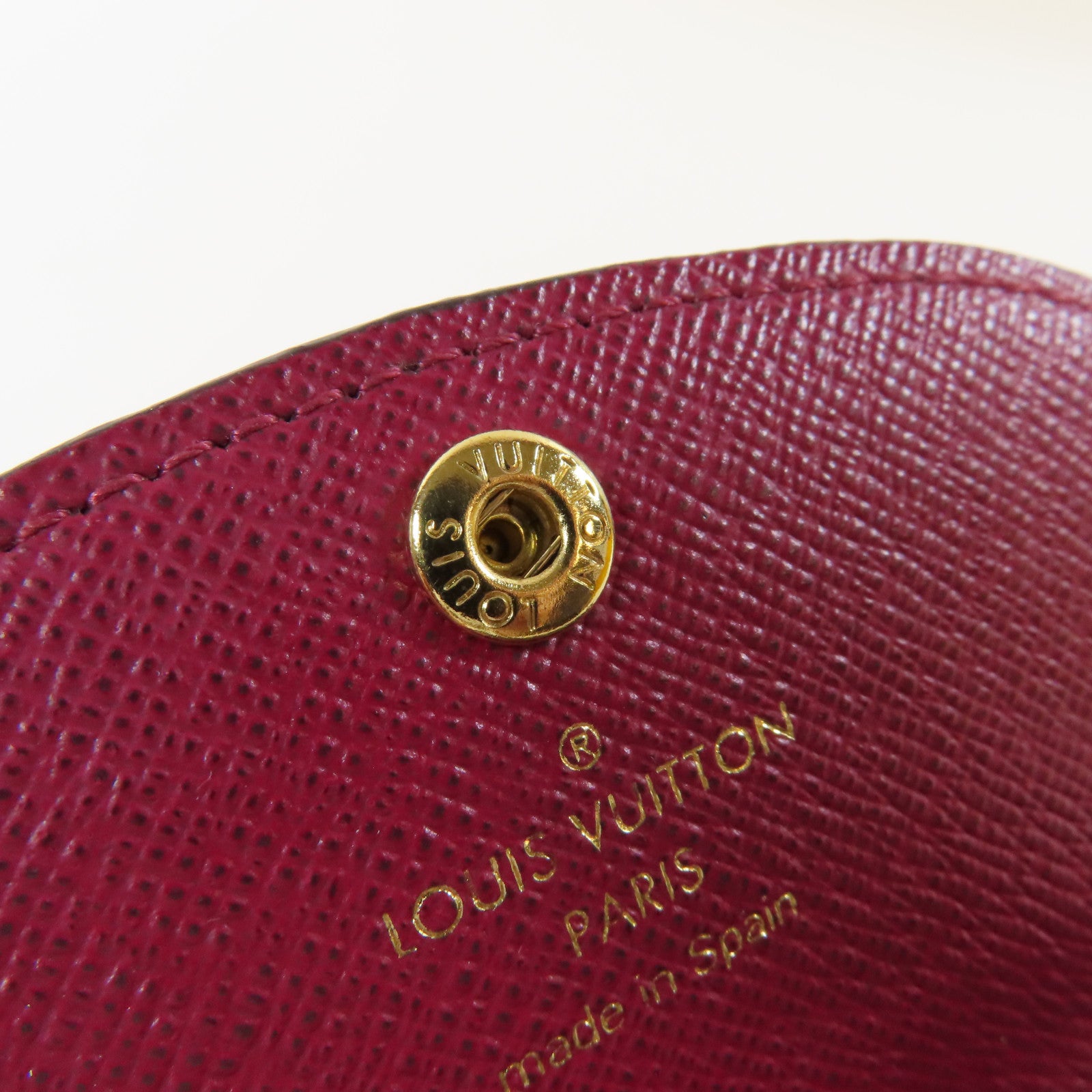LOUIS VUITTON Monogram Rosalie Coin Purse金扣零錢包啡色/紅色