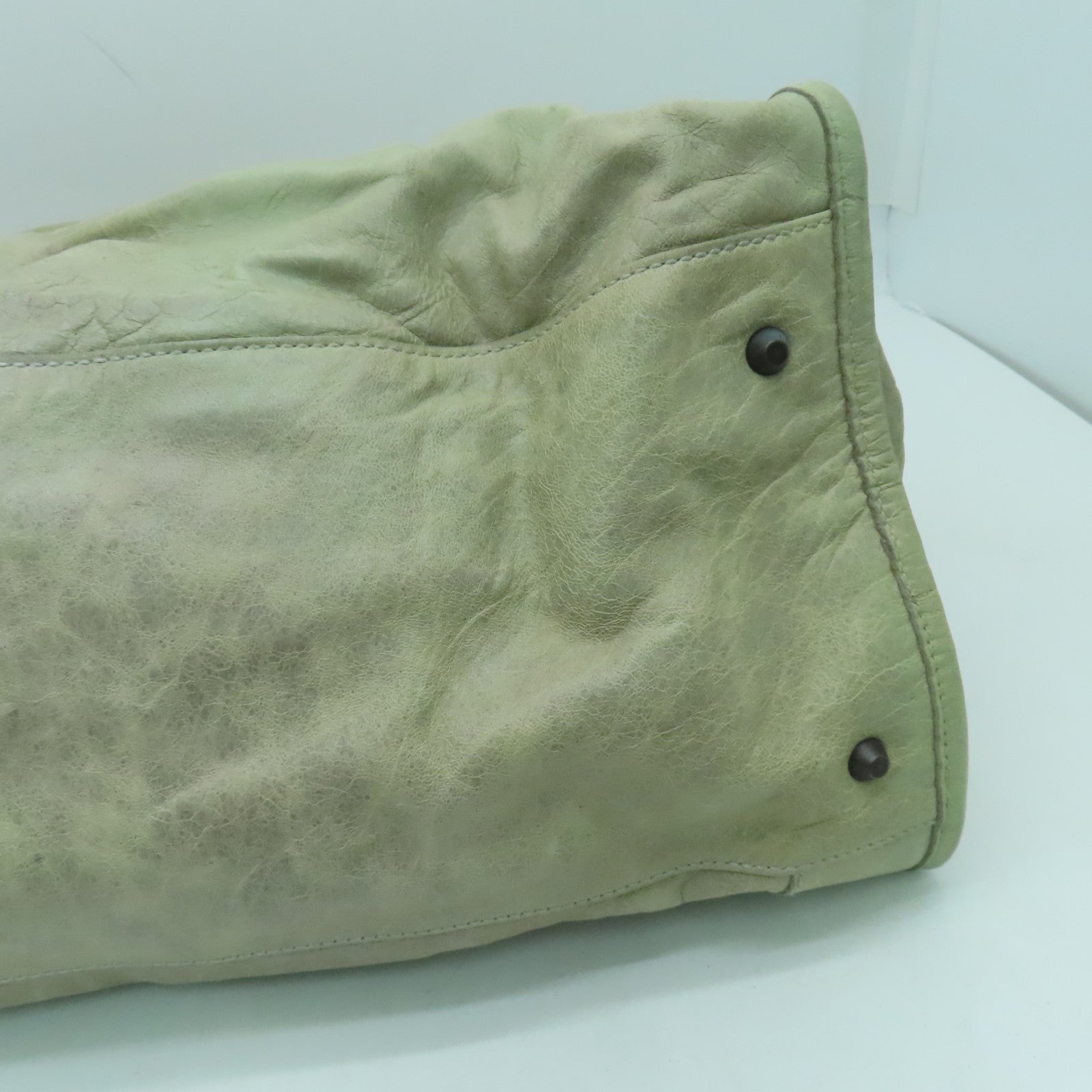 BALENCIAGA 牛皮皮革Shoulder Bag肩背袋灰色