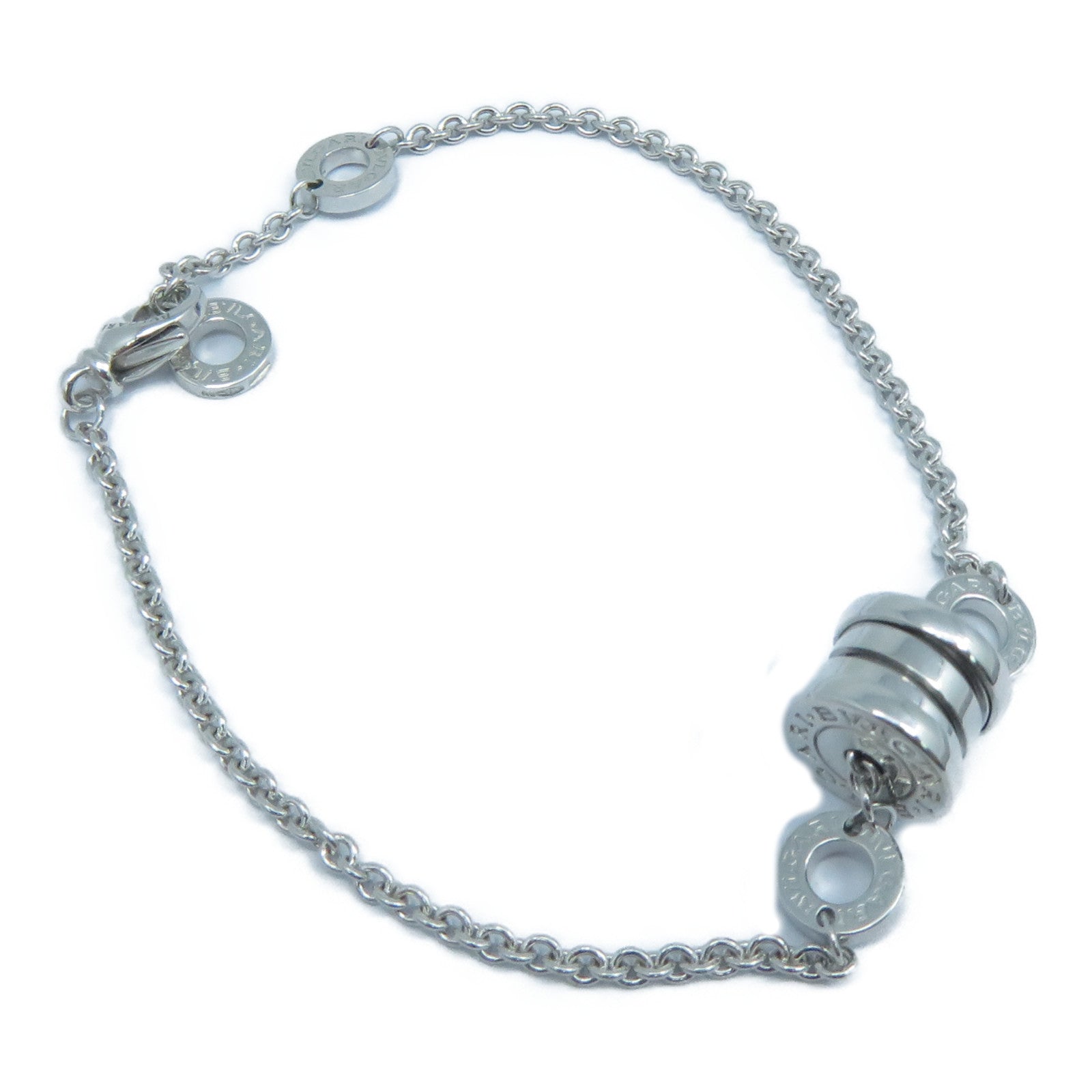 BVLGARI 18K白金B-zero1手鏈銀色